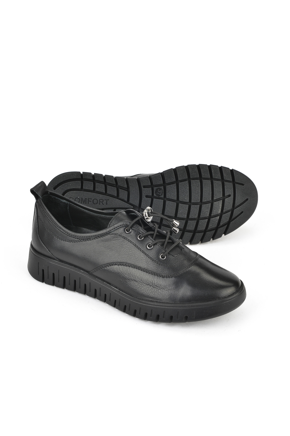 Kadın Hakiki Deri Konfor Ayakkabı 15355Z27671 Siyah - Görsel 5
