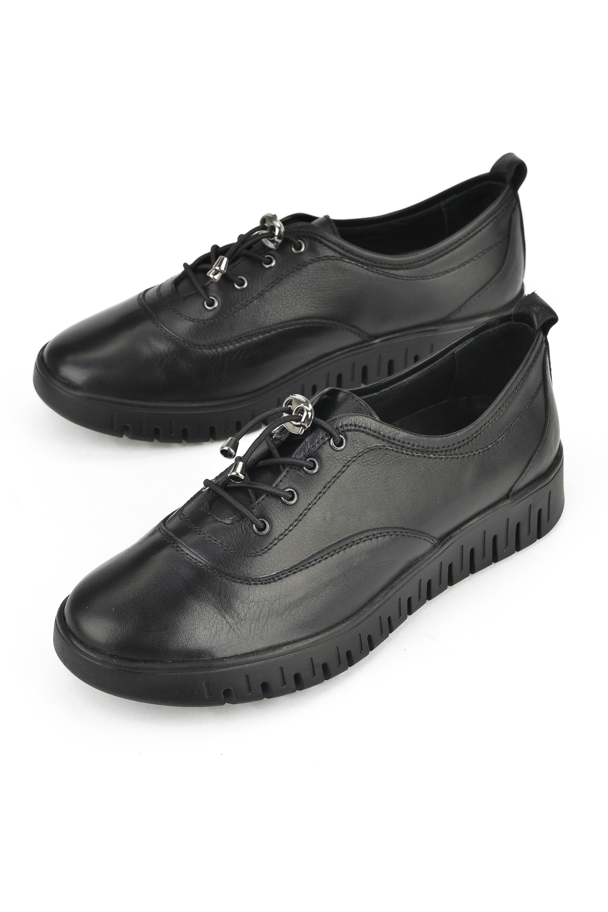 Kadın Hakiki Deri Konfor Ayakkabı 15355Z27671 Siyah - Görsel 6