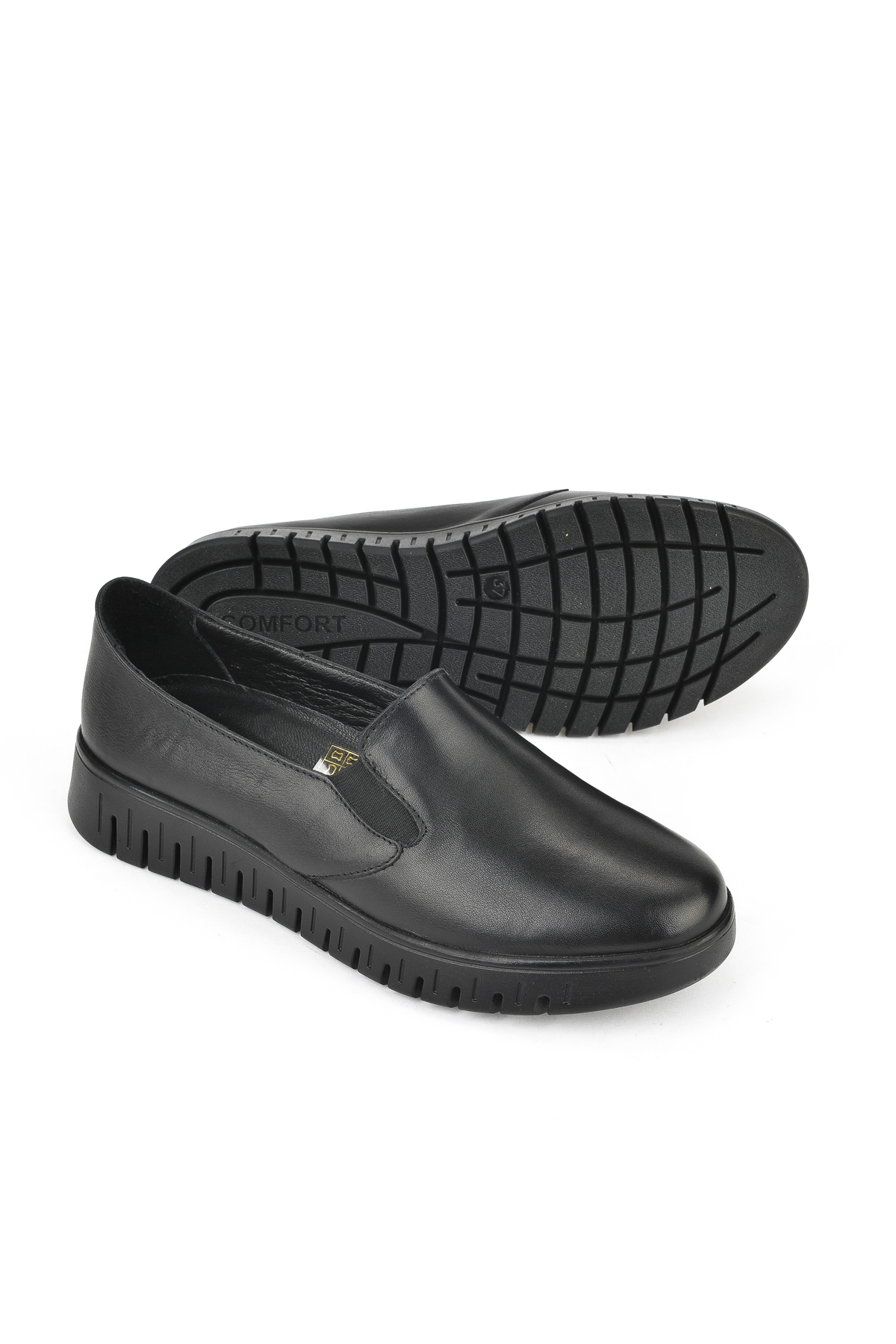 Kadın Hakiki Deri Konfor Ayakkabı 15355Z2765 Siyah - Görsel 5