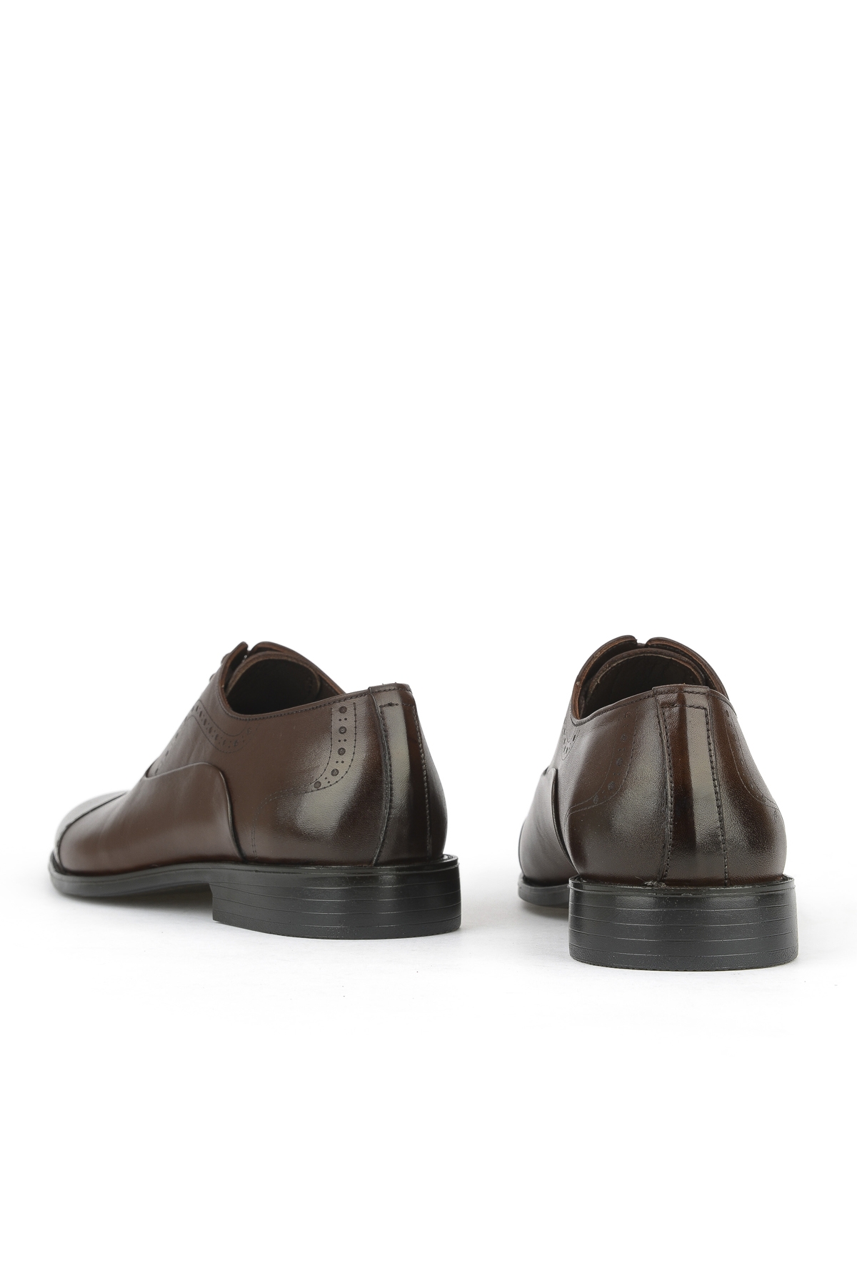Erkek Hakiki Deri Klasik Ayakkabı 153985Z701 Kahve - Görsel 4