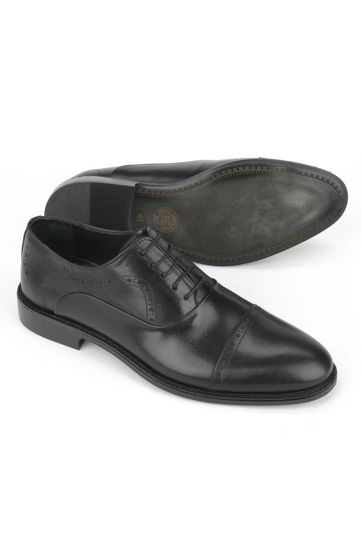 Erkek Hakiki Deri Klasik Ayakkabı 153985Z701 Siyah - Görsel 5