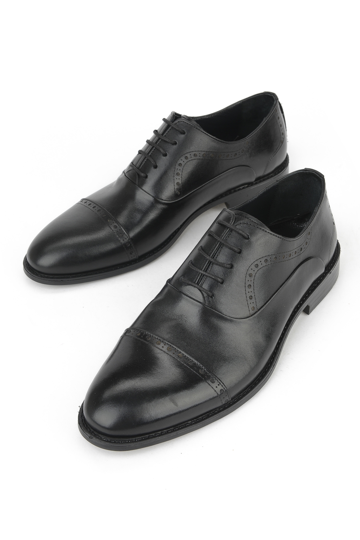 Erkek Hakiki Deri Klasik Ayakkabı 153985Z701 Siyah - Görsel 6