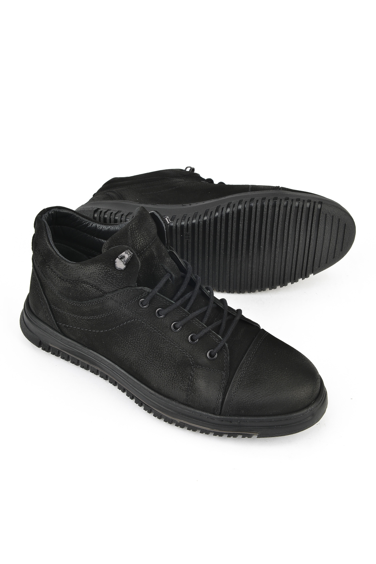Erkek Hakiki Deri Bot 1531040ZK21022 Siyah - Görsel 5