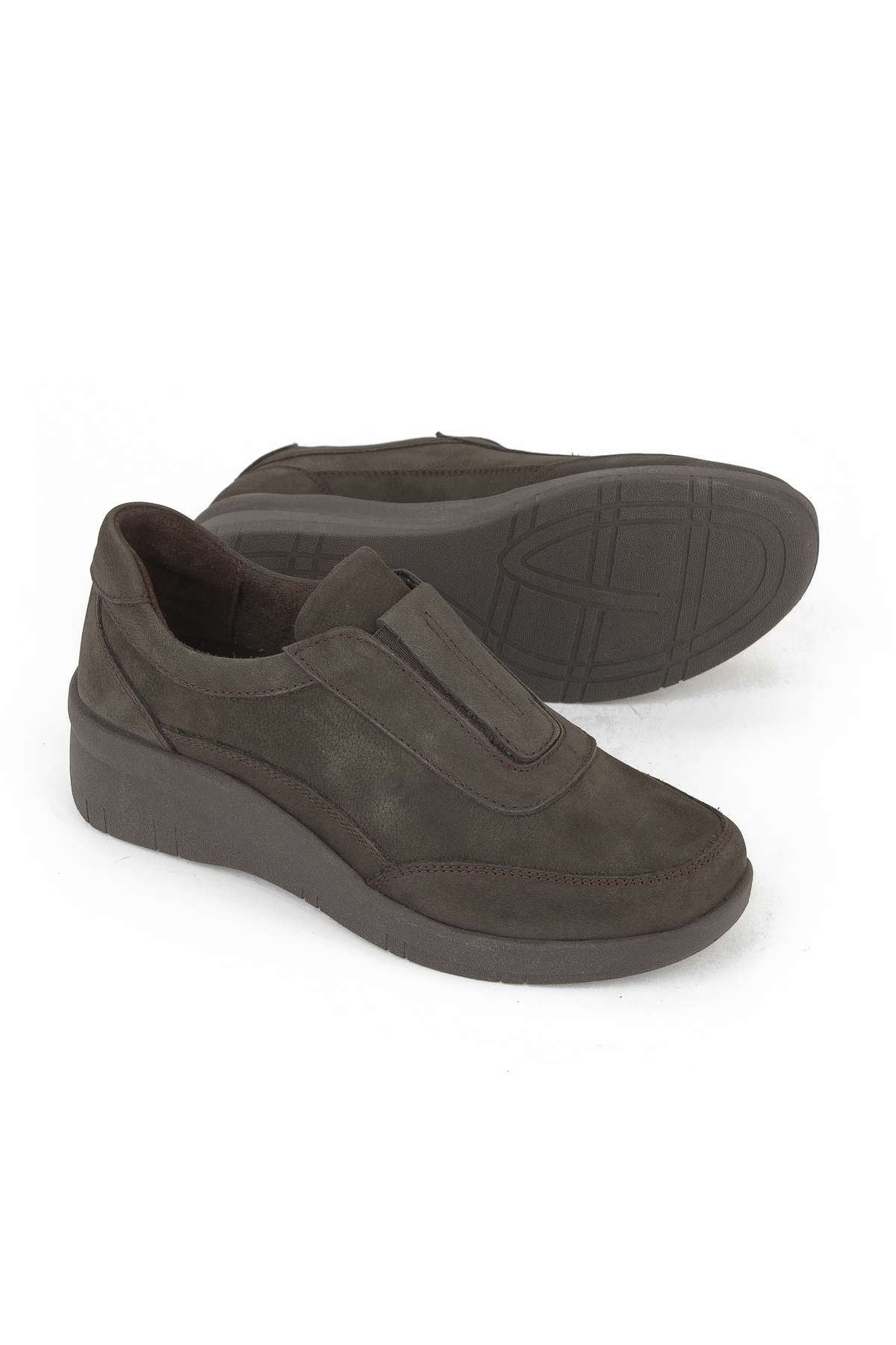 Kadın Hakiki Deri Konfor Ayakkabı 153359Z2202 Kahve - Görsel 5