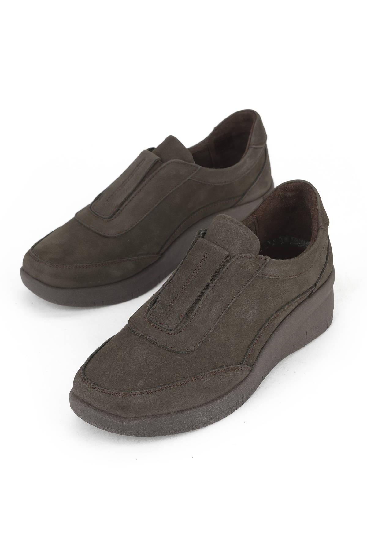 Kadın Hakiki Deri Konfor Ayakkabı 153359Z2202 Kahve - Görsel 6