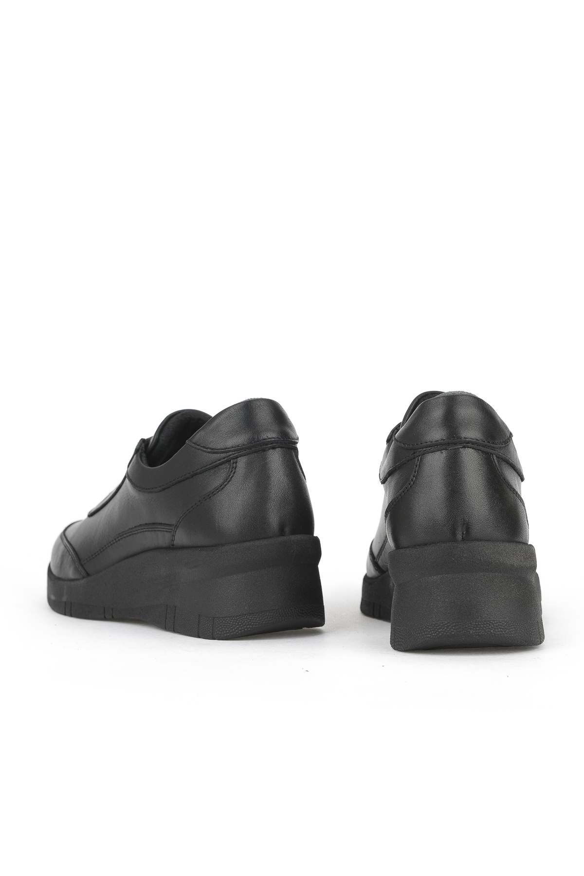 Kadın Hakiki Deri Konfor Ayakkabı 153359Z220 Siyah - Görsel 4