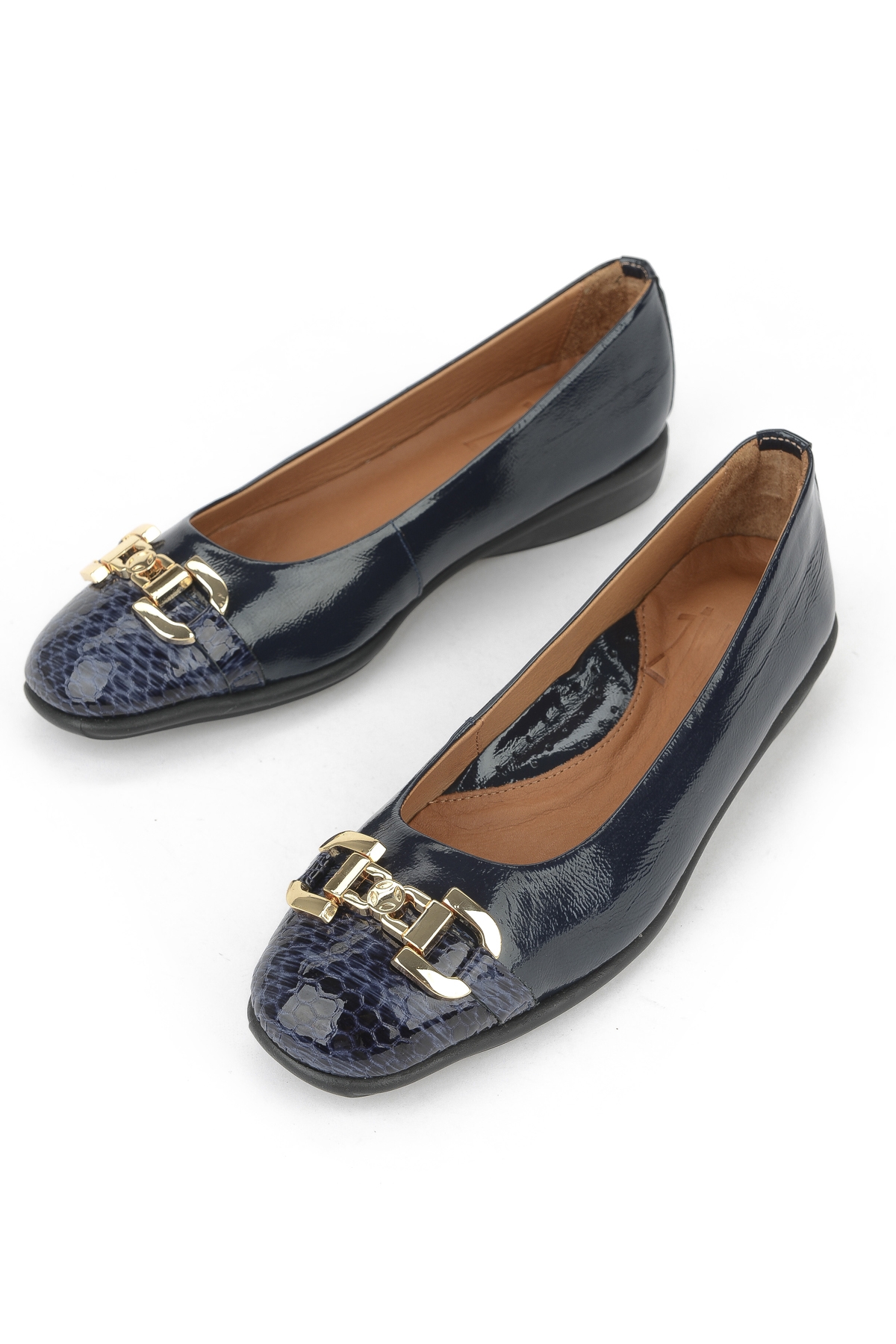 Kadın Hakiki Deri Babet 1531050Z26142208K Lacivert - Görsel 7