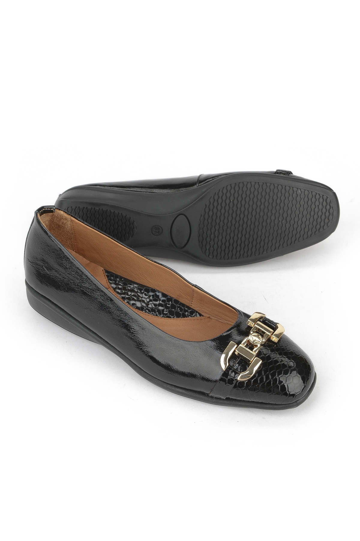 Kadın Hakiki Deri Babet 1531050Z26142208K Siyah - Görsel 6