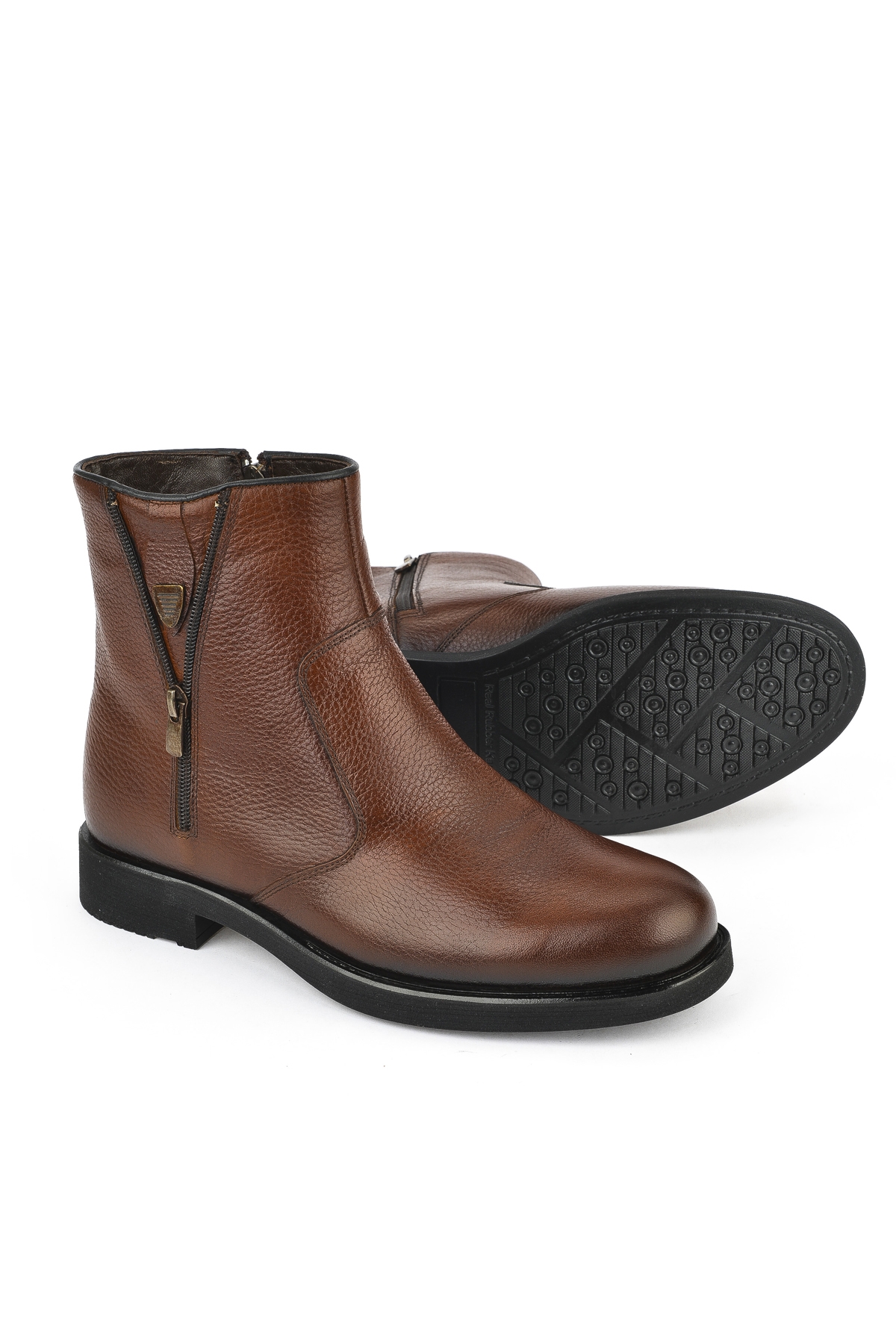 Erkek Hakiki Deri Bot 15319Z2160 Taba - Görsel 5