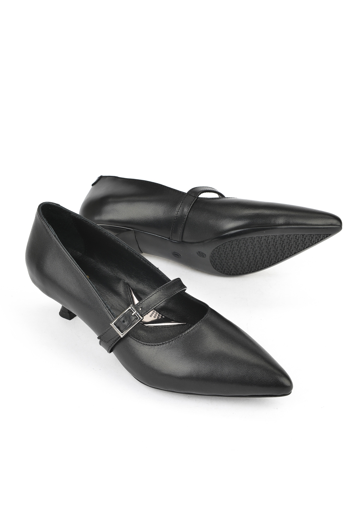 Kadın Hakiki Deri Ayakkabı 1531050Z26104804K Siyah - Görsel 5