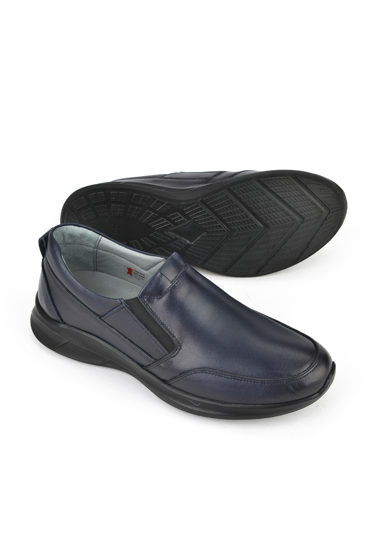Erkek Hakiki Deri Konfor Ayakkabı 1531055Z1060 Lacivert - Görsel 5