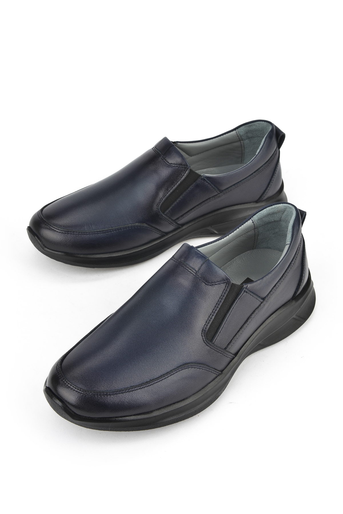 Erkek Hakiki Deri Konfor Ayakkabı 1531055Z1060 Lacivert - Görsel 6