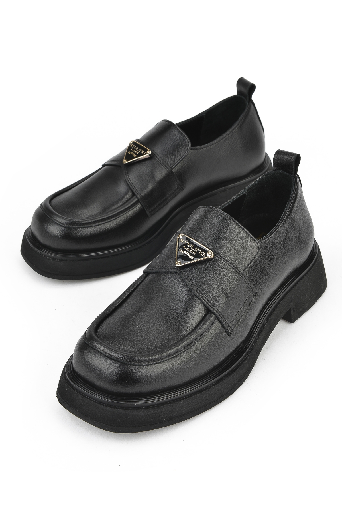 Kadın Hakiki Deri Ayakkabı 1531050Z25100553Y Siyah - Görsel 6