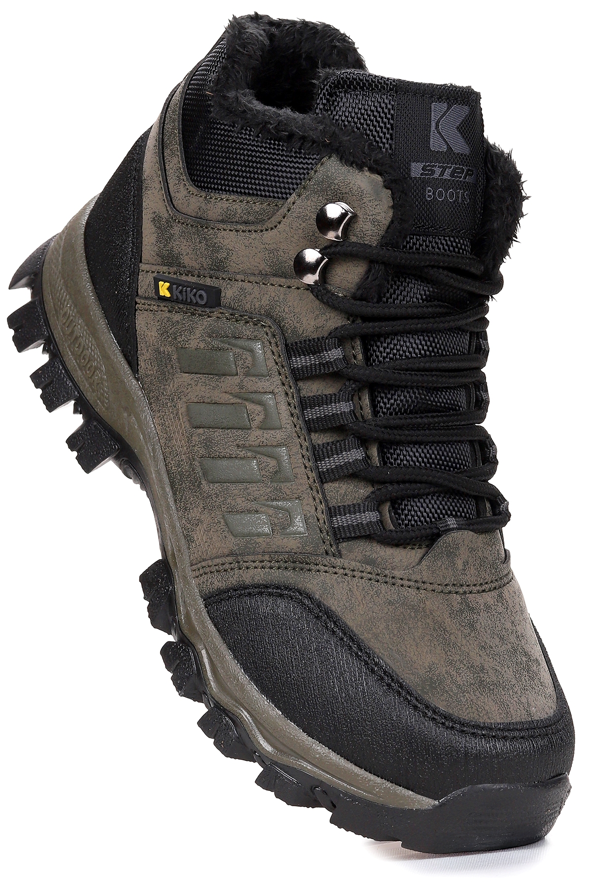 Rune Günlük Fermuarlı Erkek Çocuk Bot Ayakkabı Haki - Görsel 4