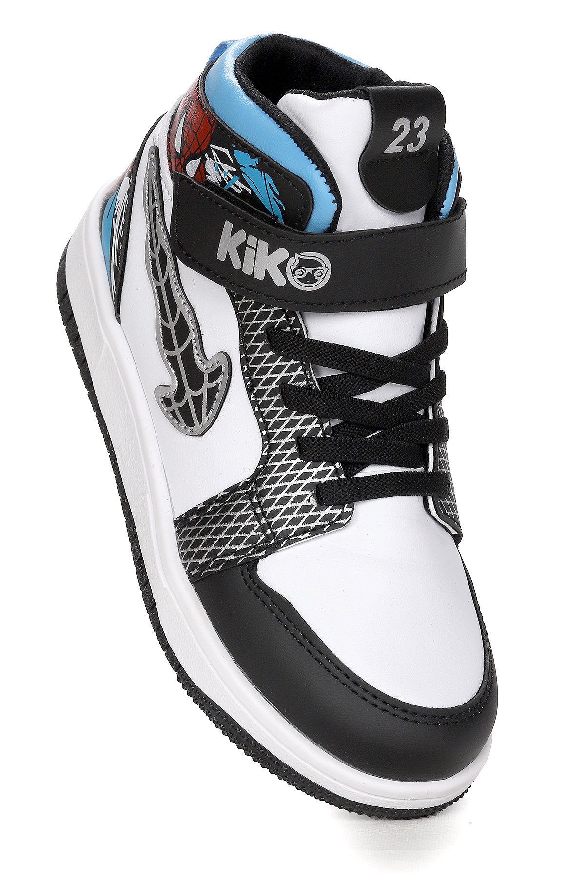 Tesan Cırtlı Günlük Erkek Çocuk Spor Ayakkabı Siyah - Beyaz - Turkuaz - Görsel 4