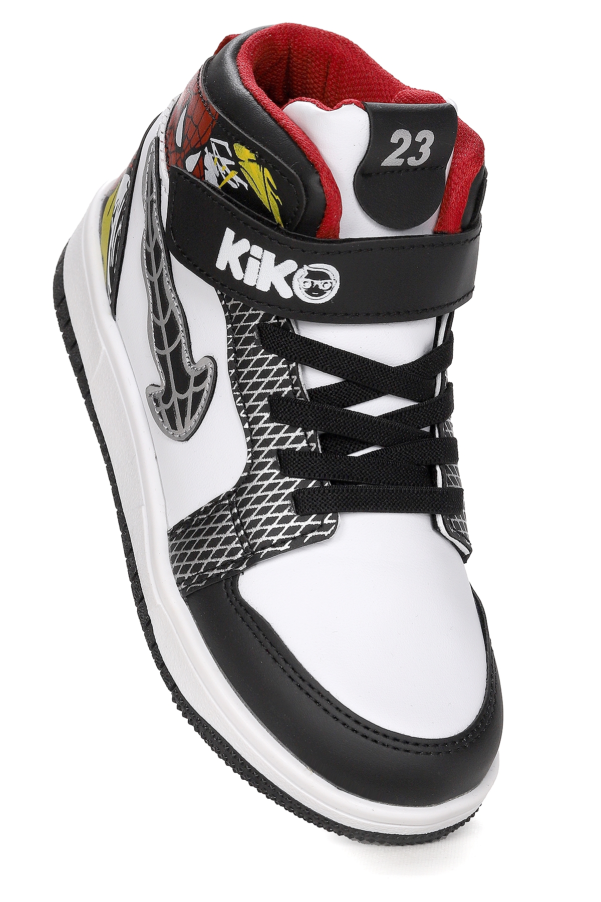 Tesan Cırtlı Günlük Erkek Çocuk Spor Ayakkabı Siyah - Beyaz - Siyah - Görsel 4