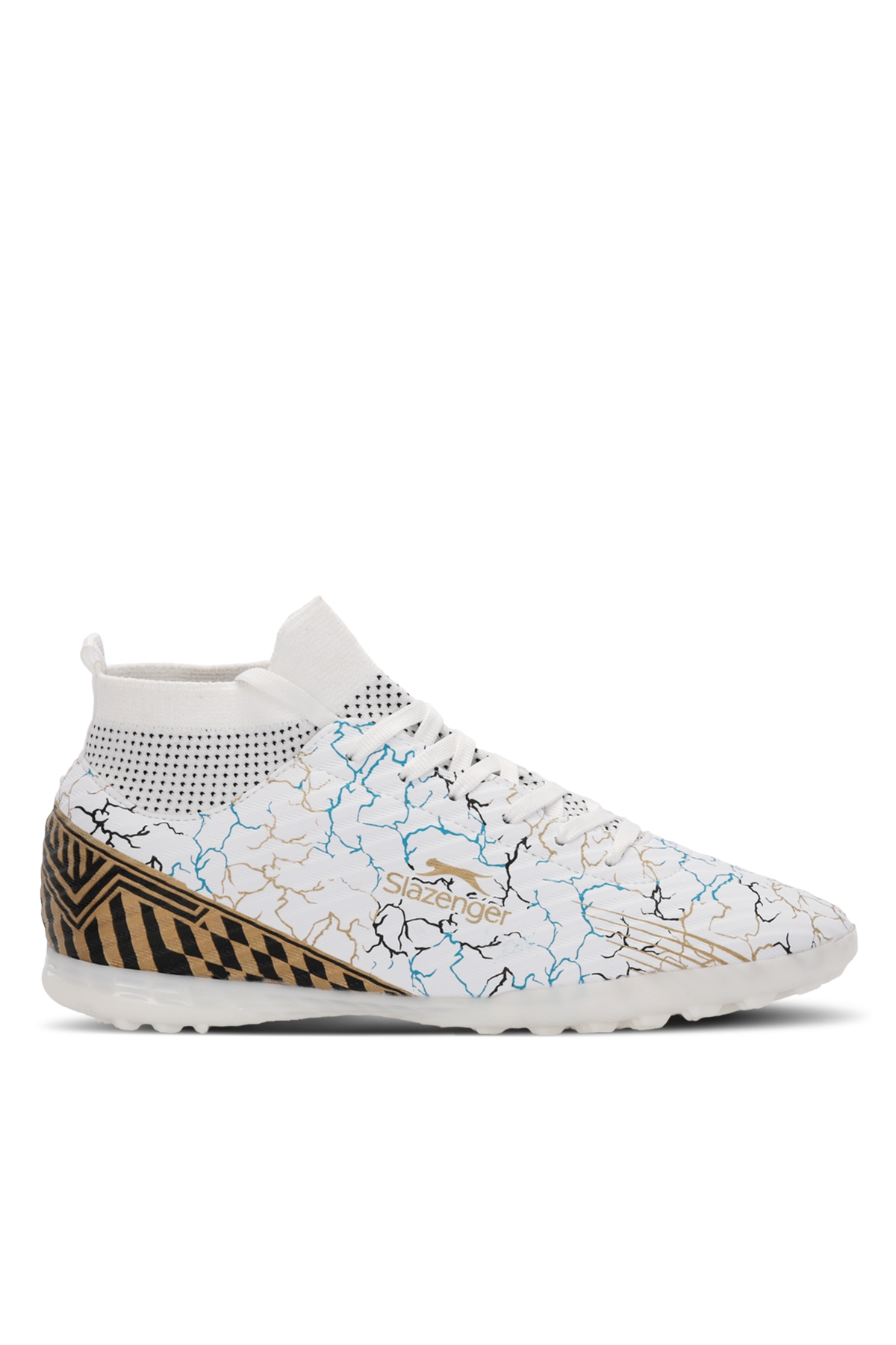 CORNER Erkek Futbol Ayakkabı Beyaz / Mavi - Görsel 2