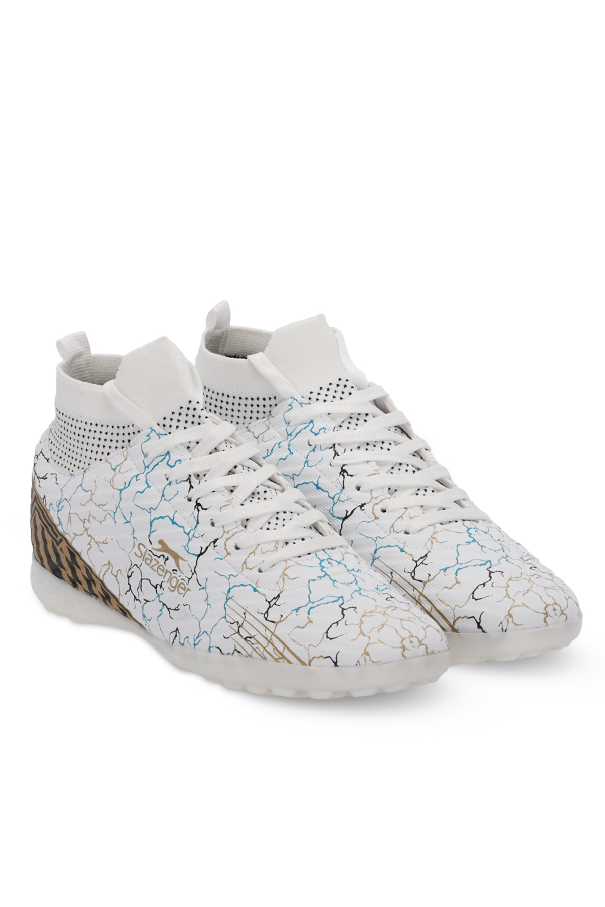 CORNER Erkek Futbol Ayakkabı Beyaz / Mavi - Görsel 3