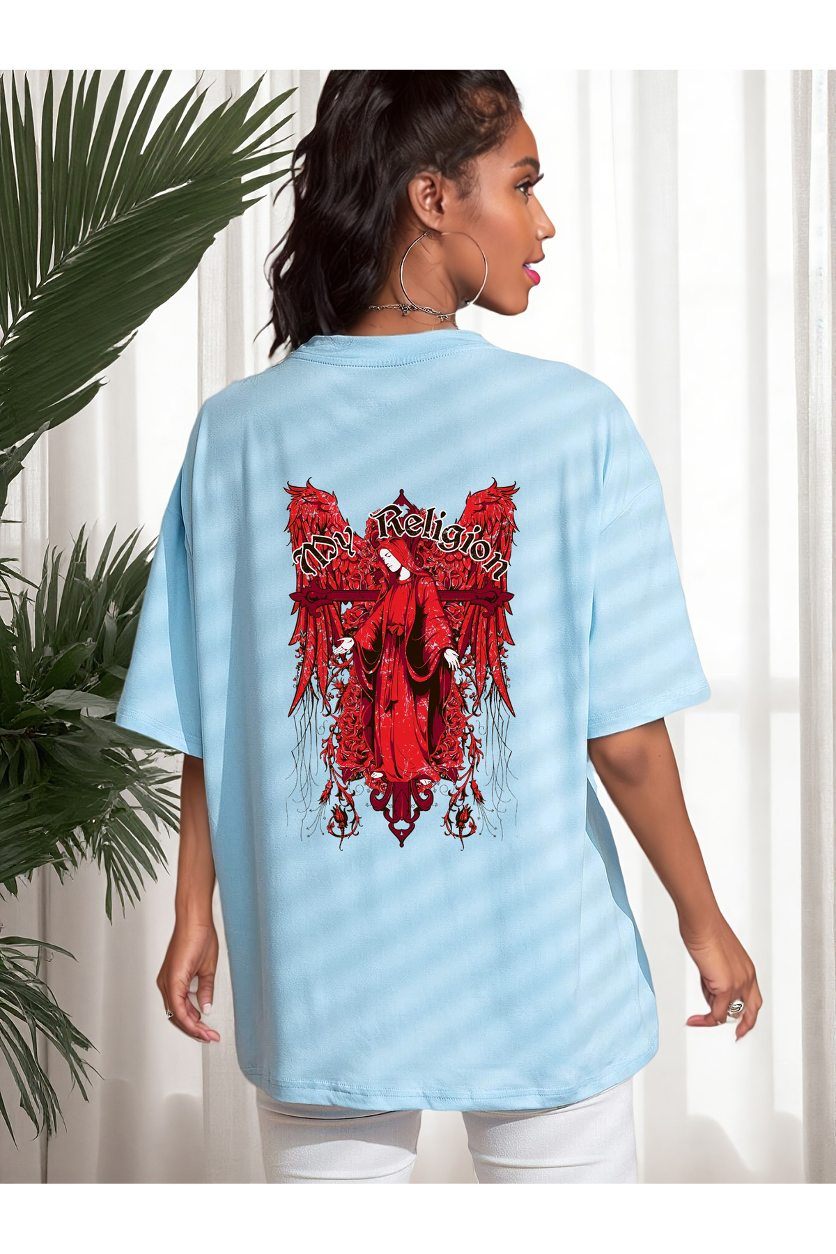 Unisex My Regilion Tasarım Basklı Tshirt