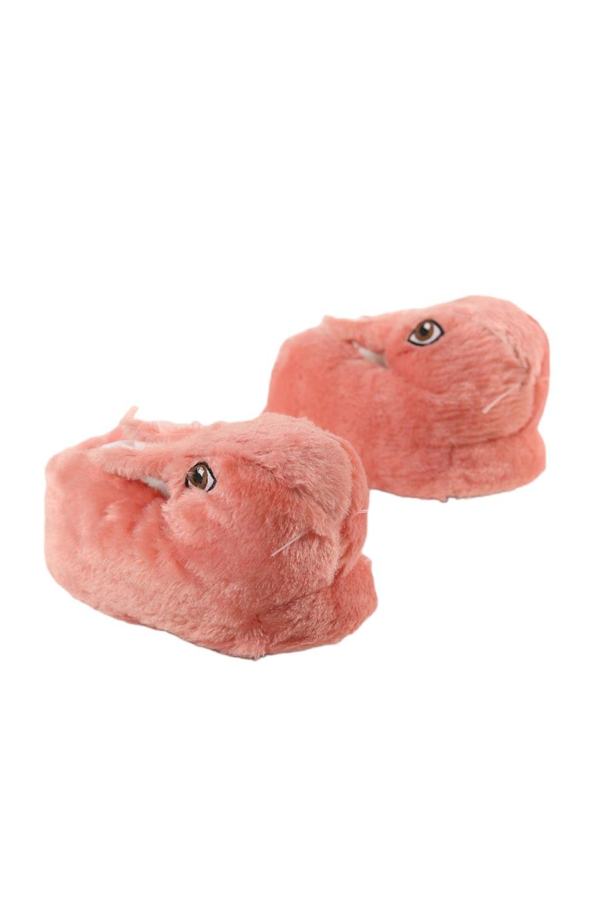 Peluş Tavşan Figürlü Kaymaz ve Ses Yapmaz Ev Panduf PUDRA - Görsel 4