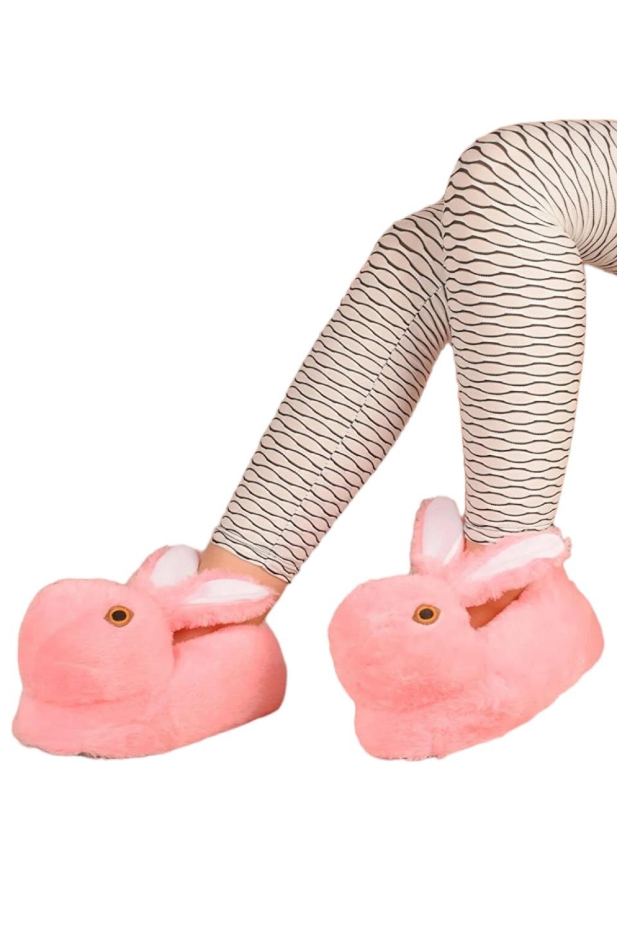 Peluş Tavşan Figürlü Kaymaz ve Ses Yapmaz Ev Panduf PUDRA - Görsel 5