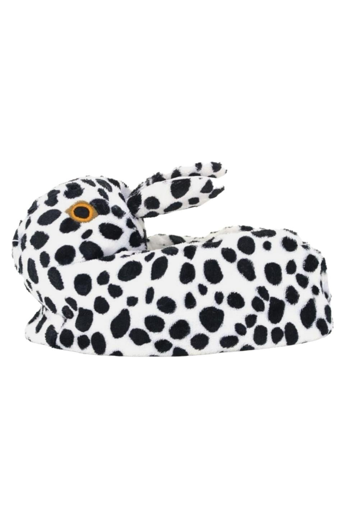 Peluş Tavşan Figürlü Kaymaz ve Ses Yapmaz Ev Panduf BEYAZ - SİYAH - Görsel 3