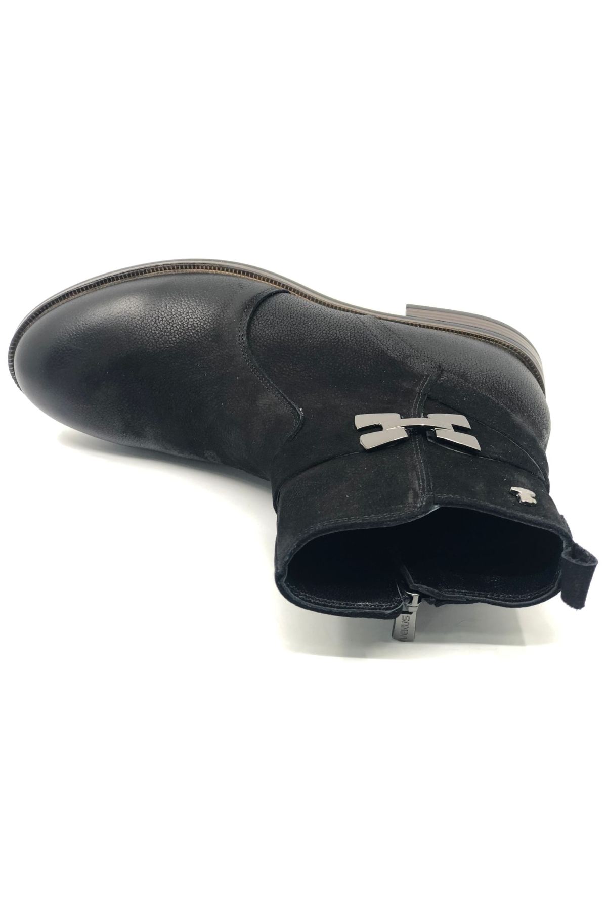 Kay Hakiki Deri Düz Kaymaz Taban Ortopedik Kadın Bot - Görsel 6