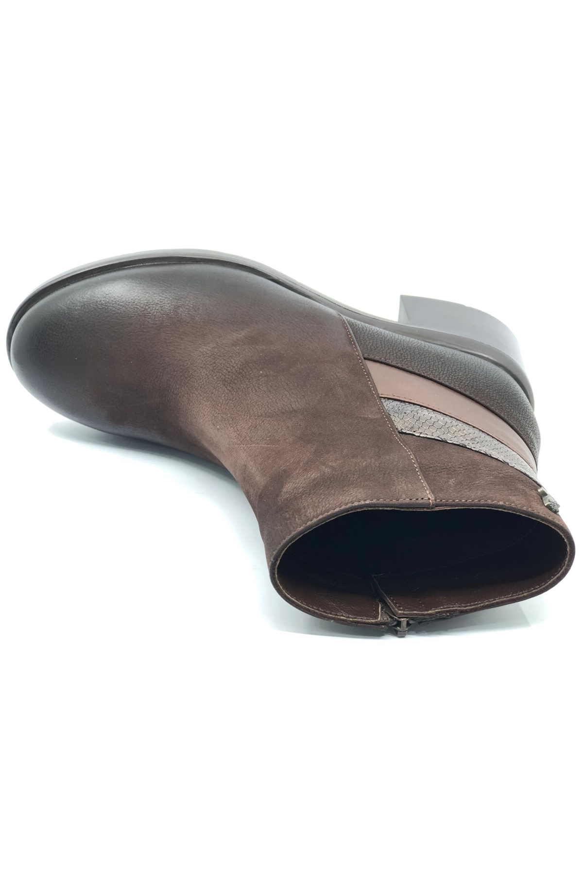 Brumalis Hakiki Deri Kaymaz Taban Ortopedik Kadın Bot - Görsel 6