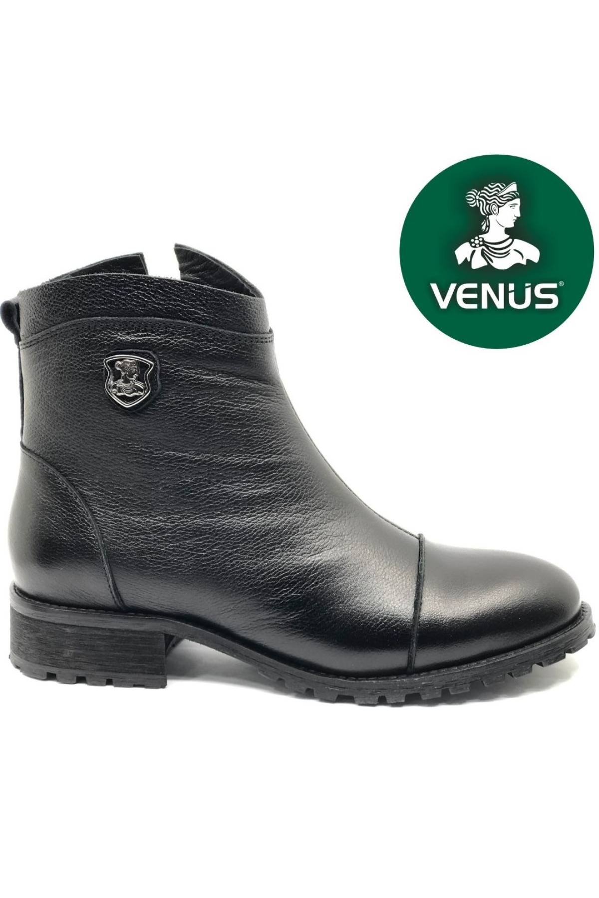 Marsel Hakiki Deri Düz Kaymaz Taban Ortopedik Kadın Bot - Görsel 4