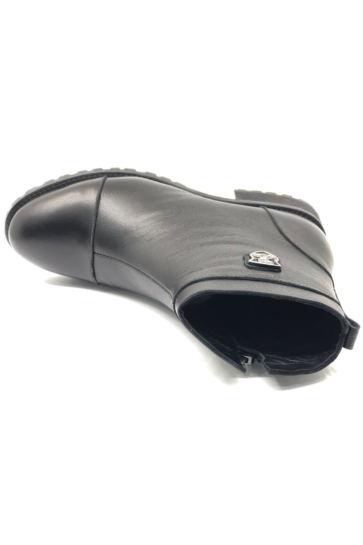 Marsel Hakiki Deri Düz Kaymaz Taban Ortopedik Kadın Bot - Görsel 6