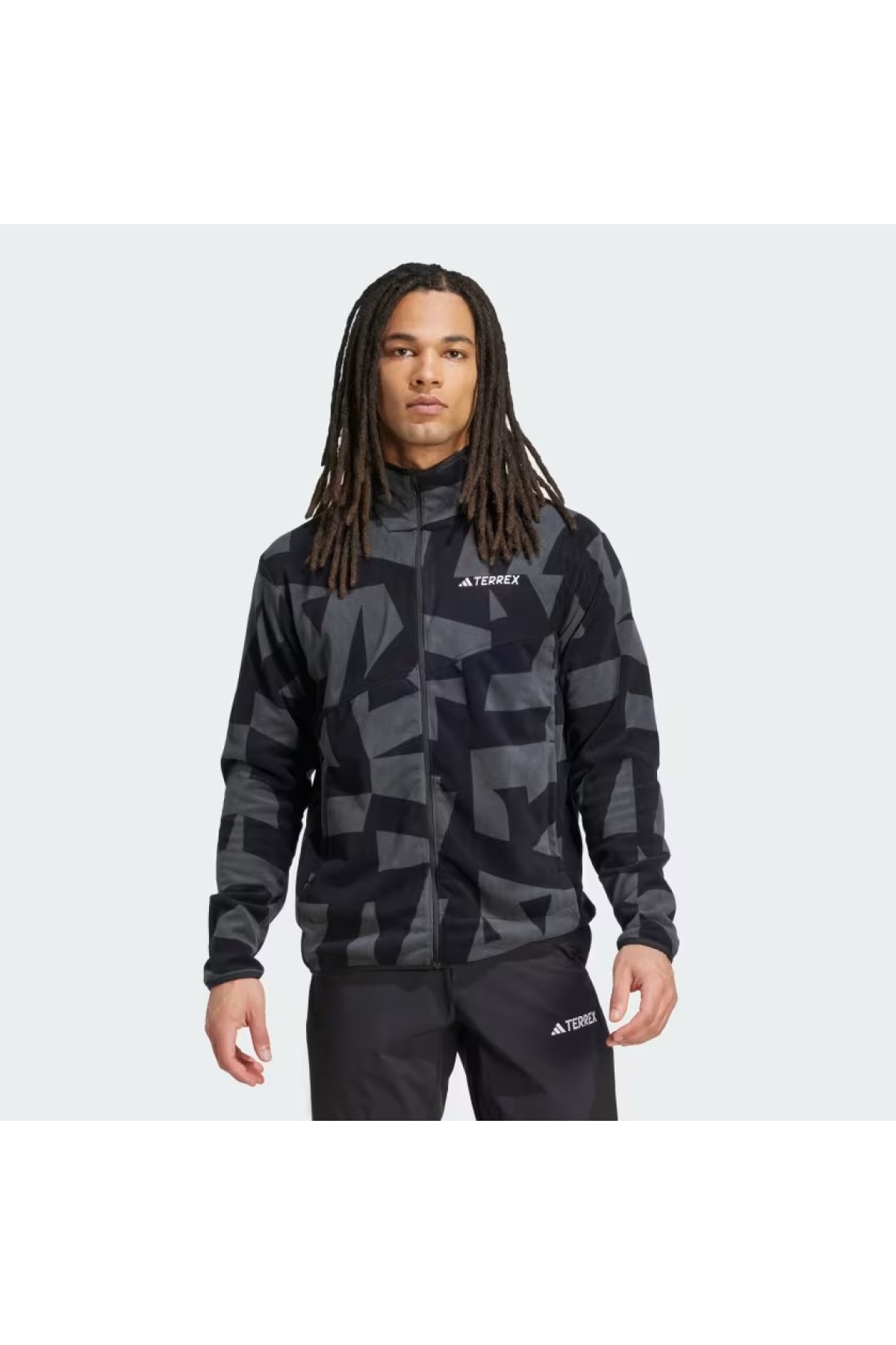Erkek Sweatshirt Terrex Multi Printed Full-Zip Fleece Jacket