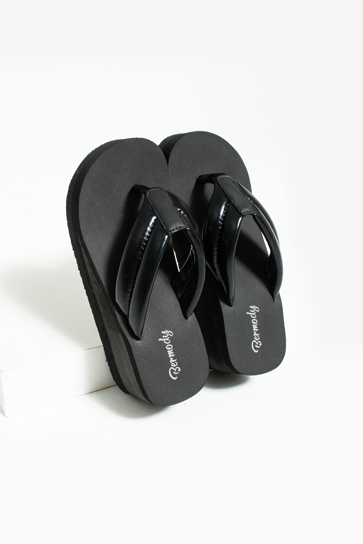 Nora Yüksek Topuk Parmak Arası Kadın Plaj Terlik - Görsel 5