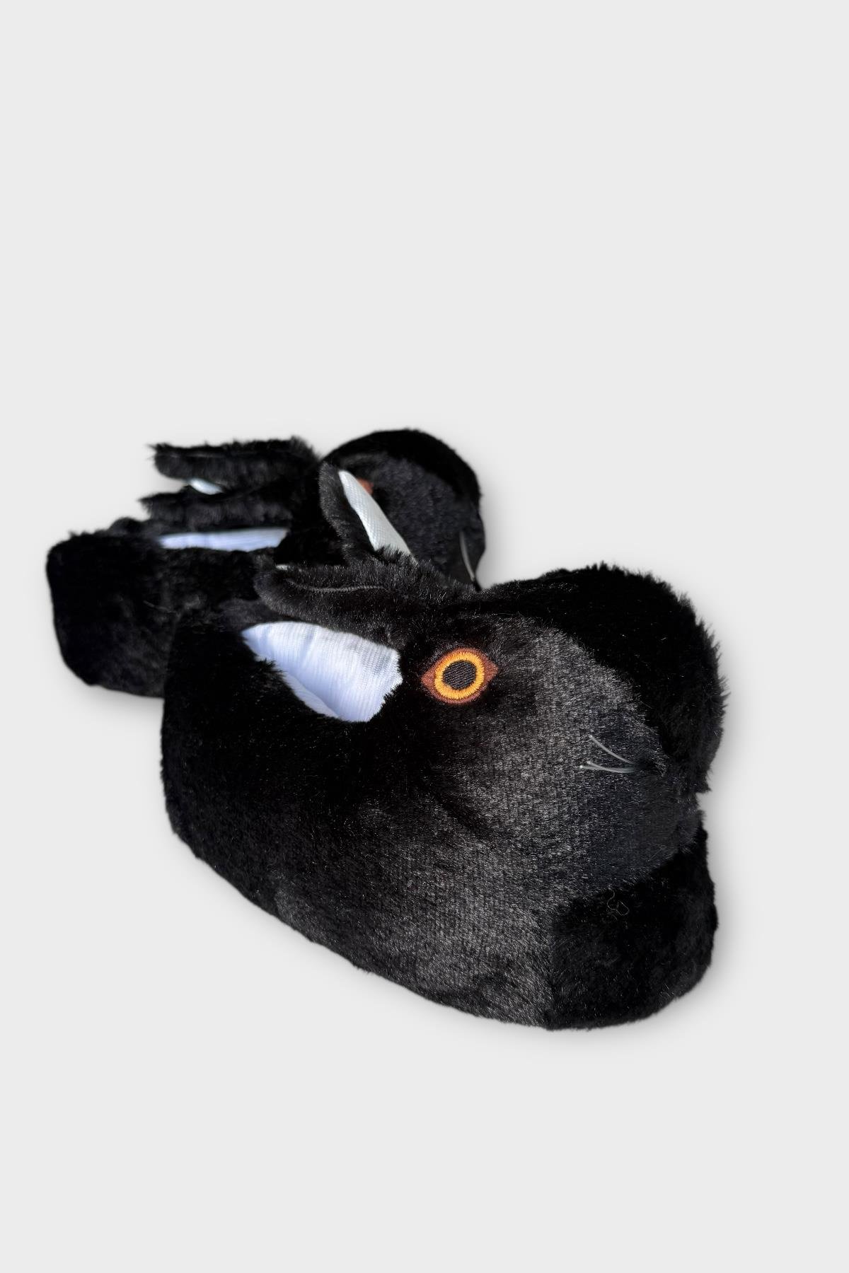 Tavşan Model Şişme Peluş Çocuk Panduf SİYAH - Görsel 3