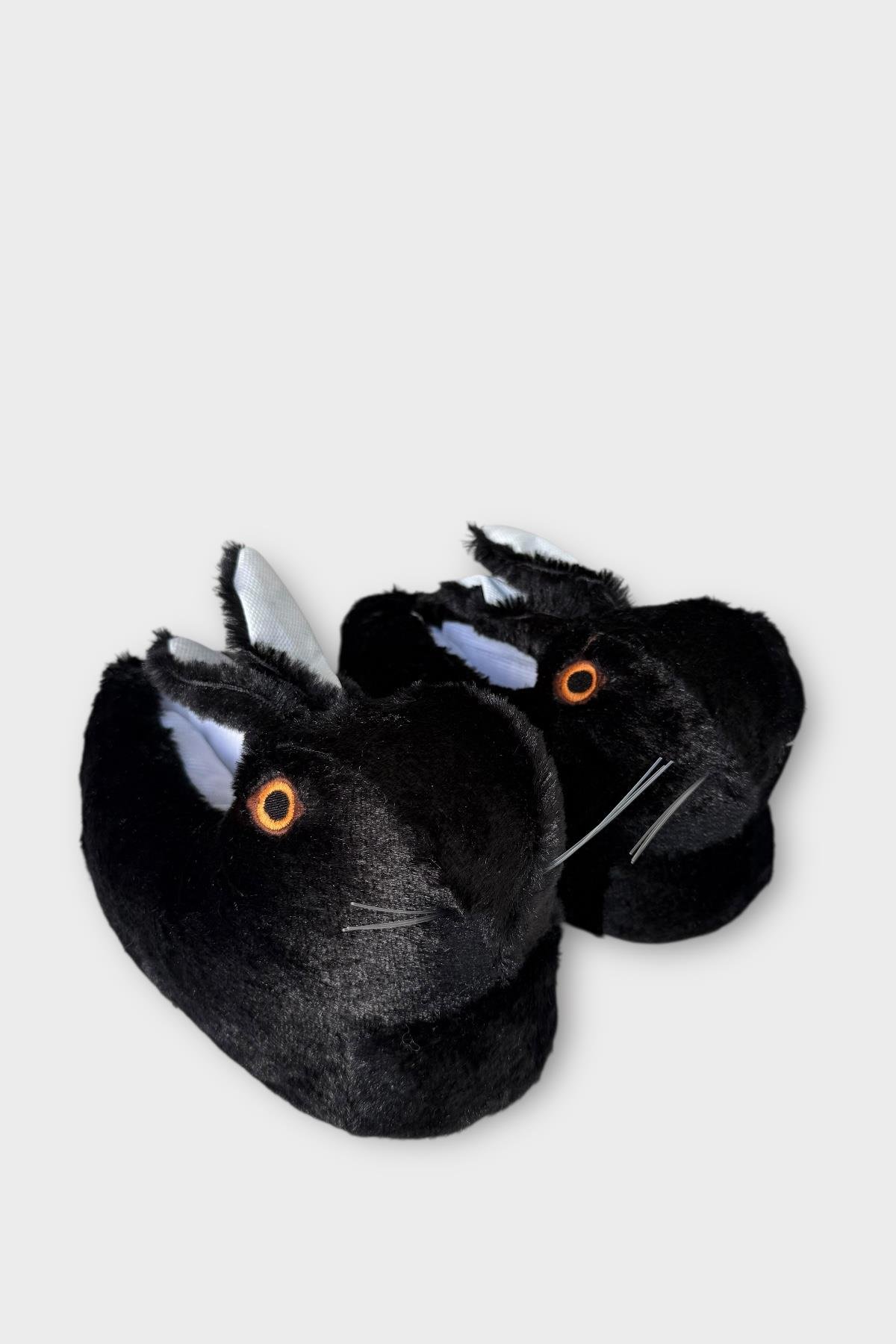 Tavşan Model Şişme Peluş Çocuk Panduf SİYAH - Görsel 5