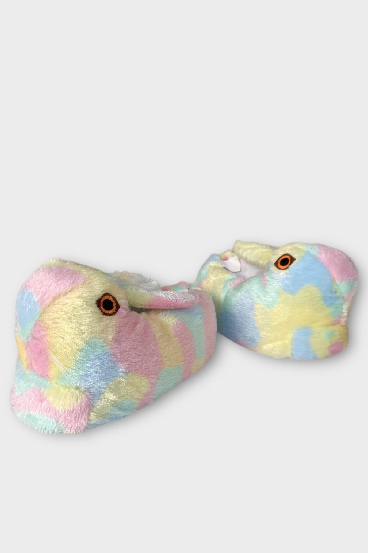 Tavşan Model Şişme Peluş Çocuk Panduf PUDRA - MAVİ - Görsel 4