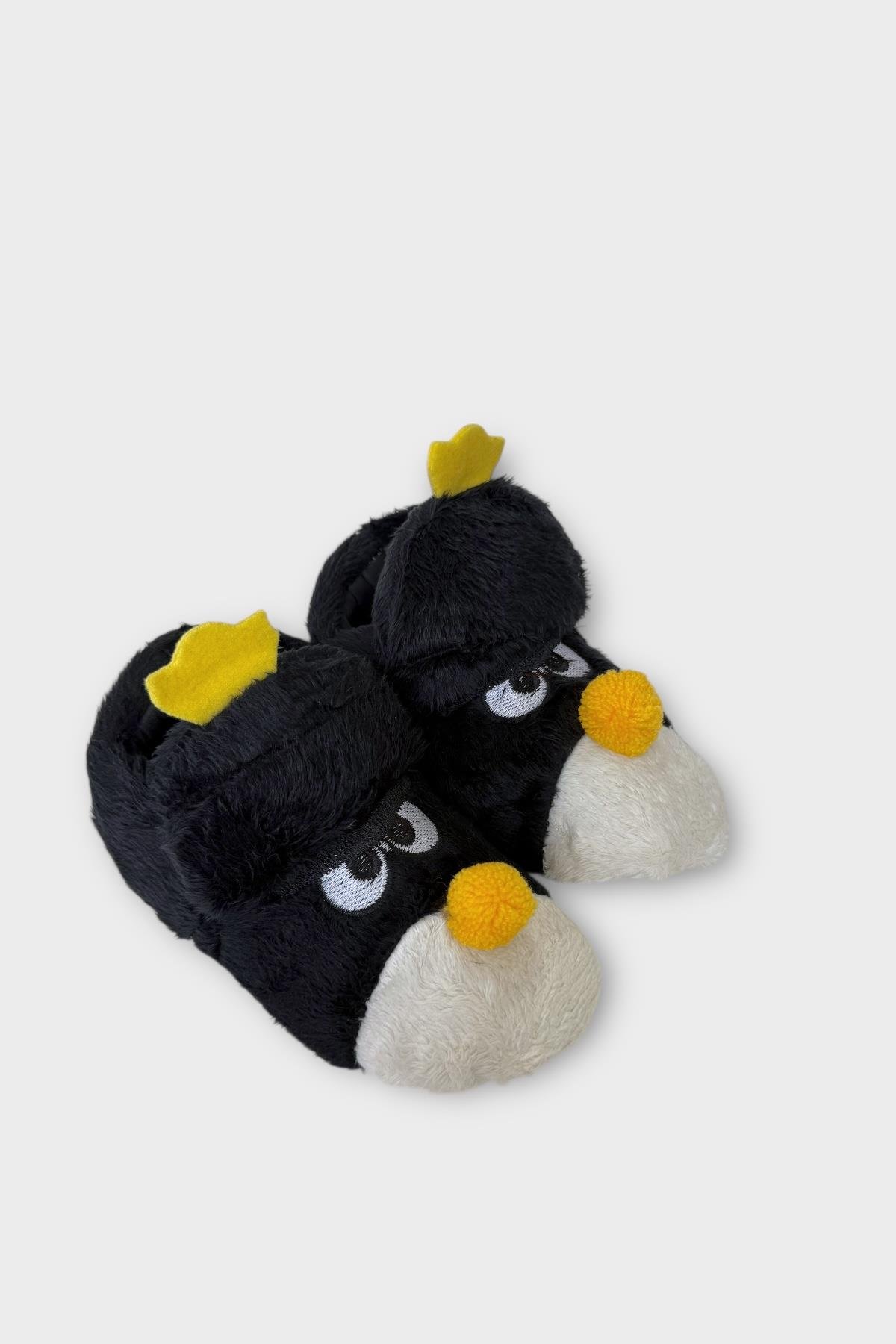 Çocuk Kızgın Ördek Figürlü Unisex Panduf SİYAH - Görsel 2