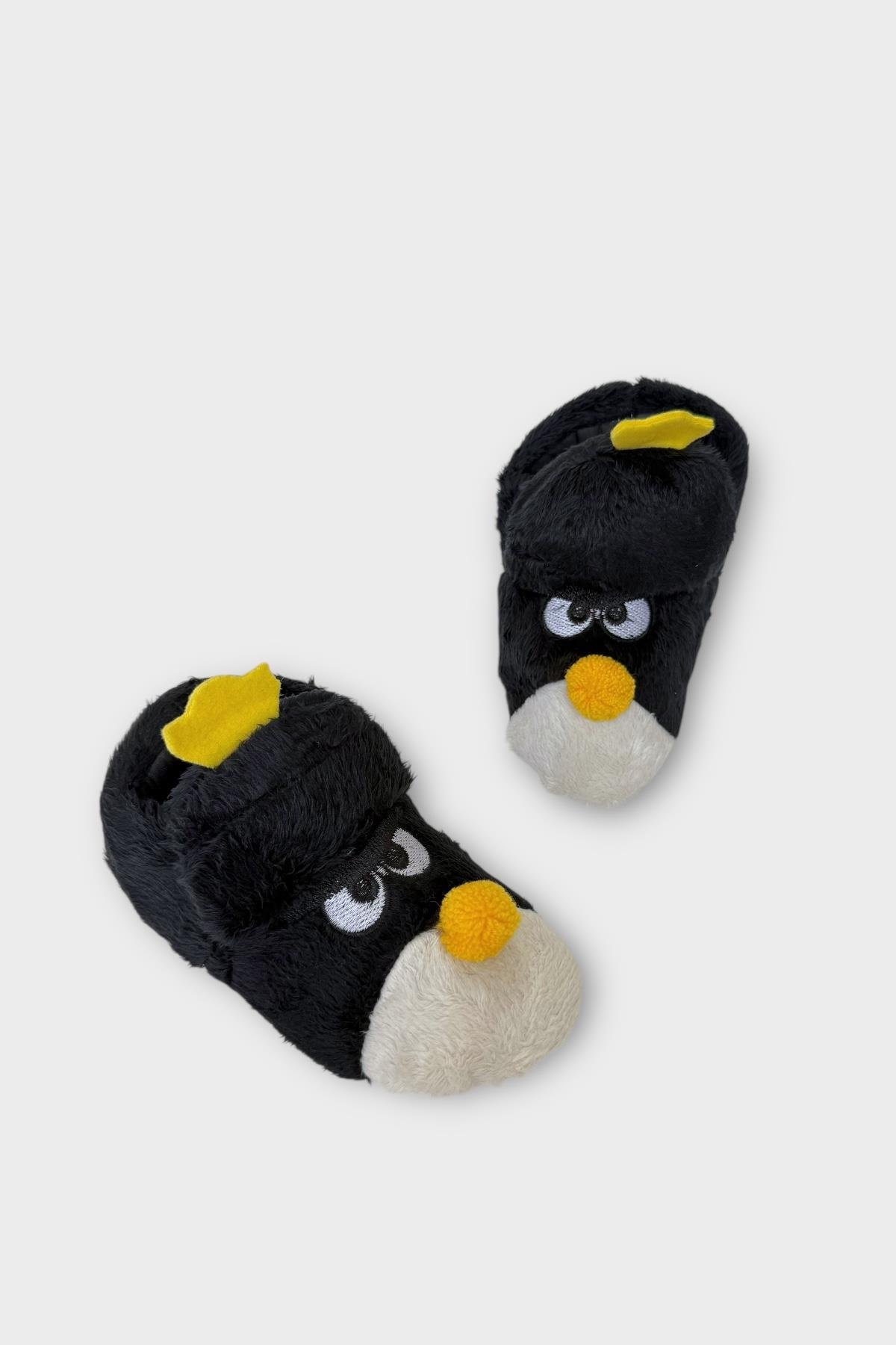 Çocuk Kızgın Ördek Figürlü Unisex Panduf SİYAH - Görsel 3