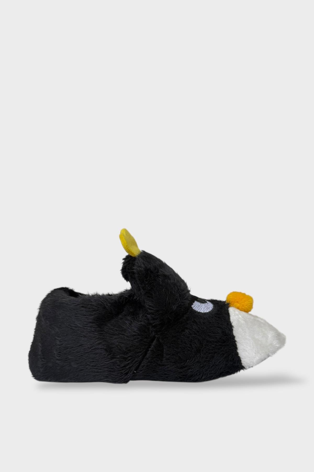 Çocuk Kızgın Ördek Figürlü Unisex Panduf SİYAH - Görsel 5