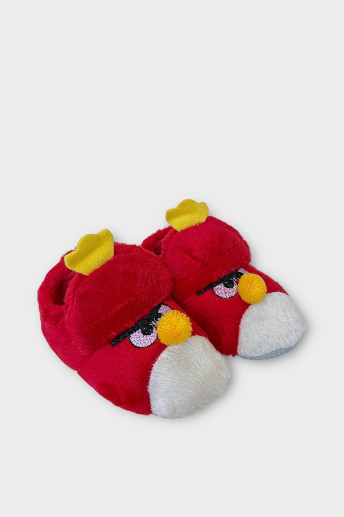 Çocuk Kızgın Ördek Figürlü Unisex Panduf KIRMIZI - Görsel 2