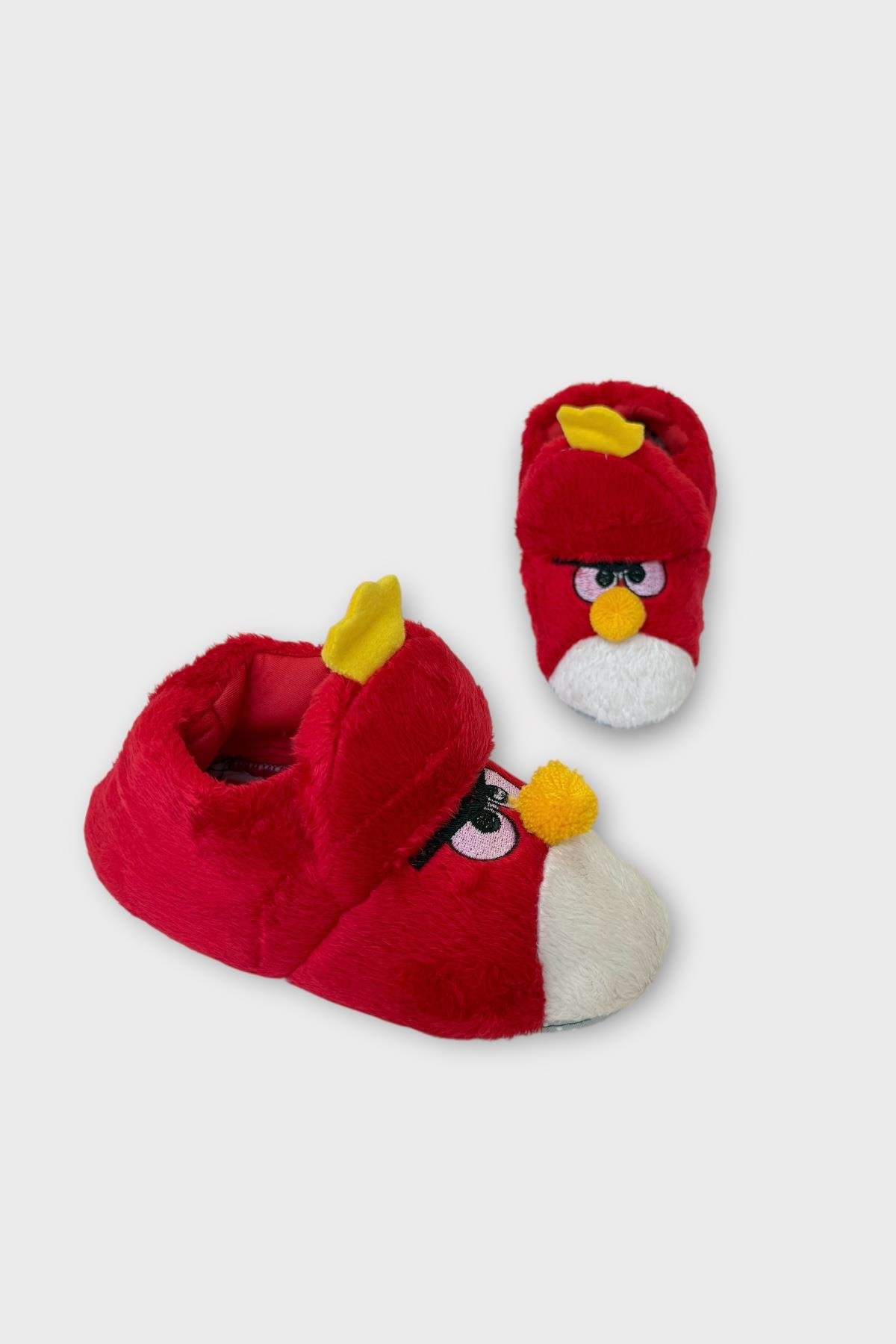 Çocuk Kızgın Ördek Figürlü Unisex Panduf KIRMIZI - Görsel 4