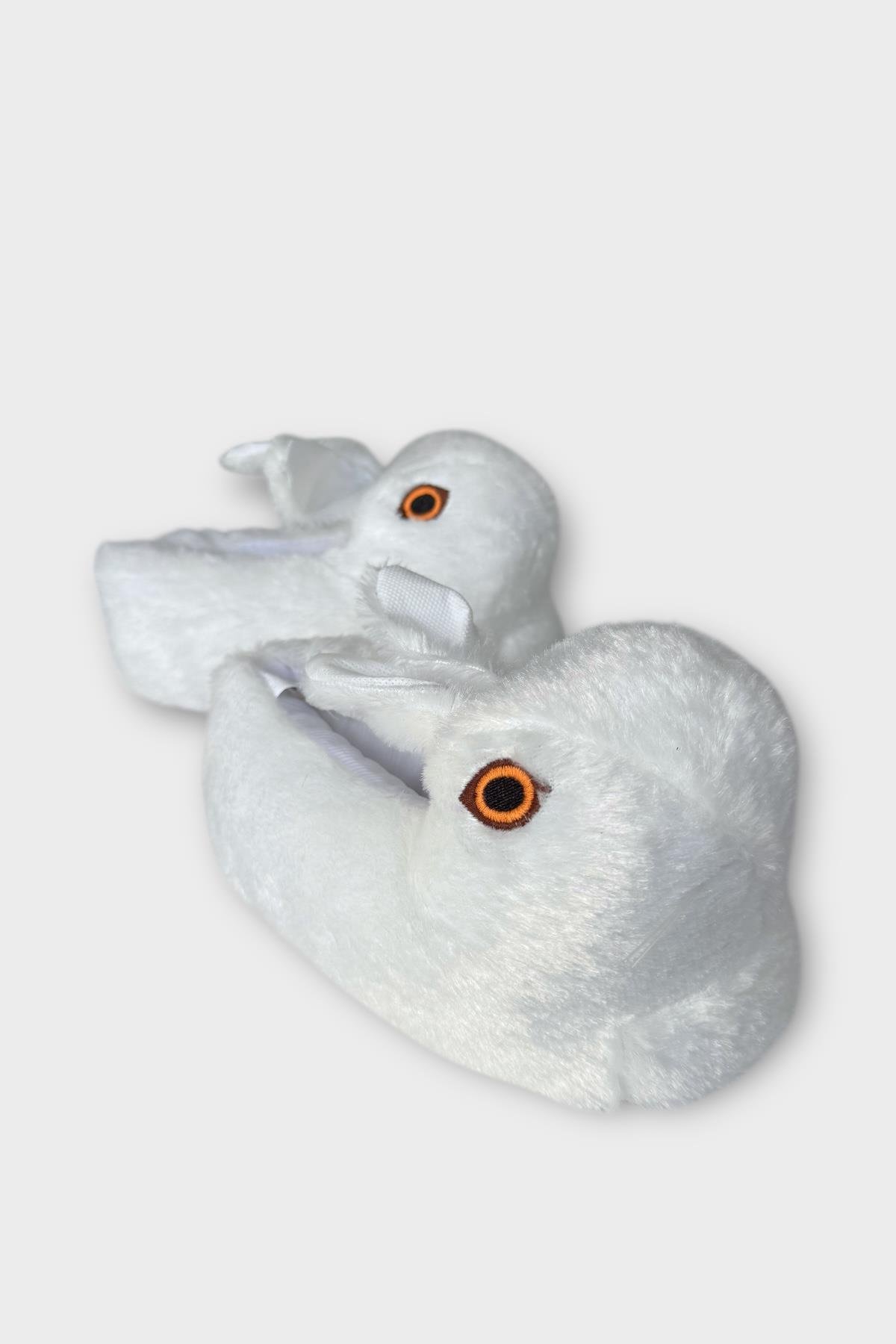 Tavşan Model Şişme Peluş Çocuk Panduf BEYAZ - Görsel 3