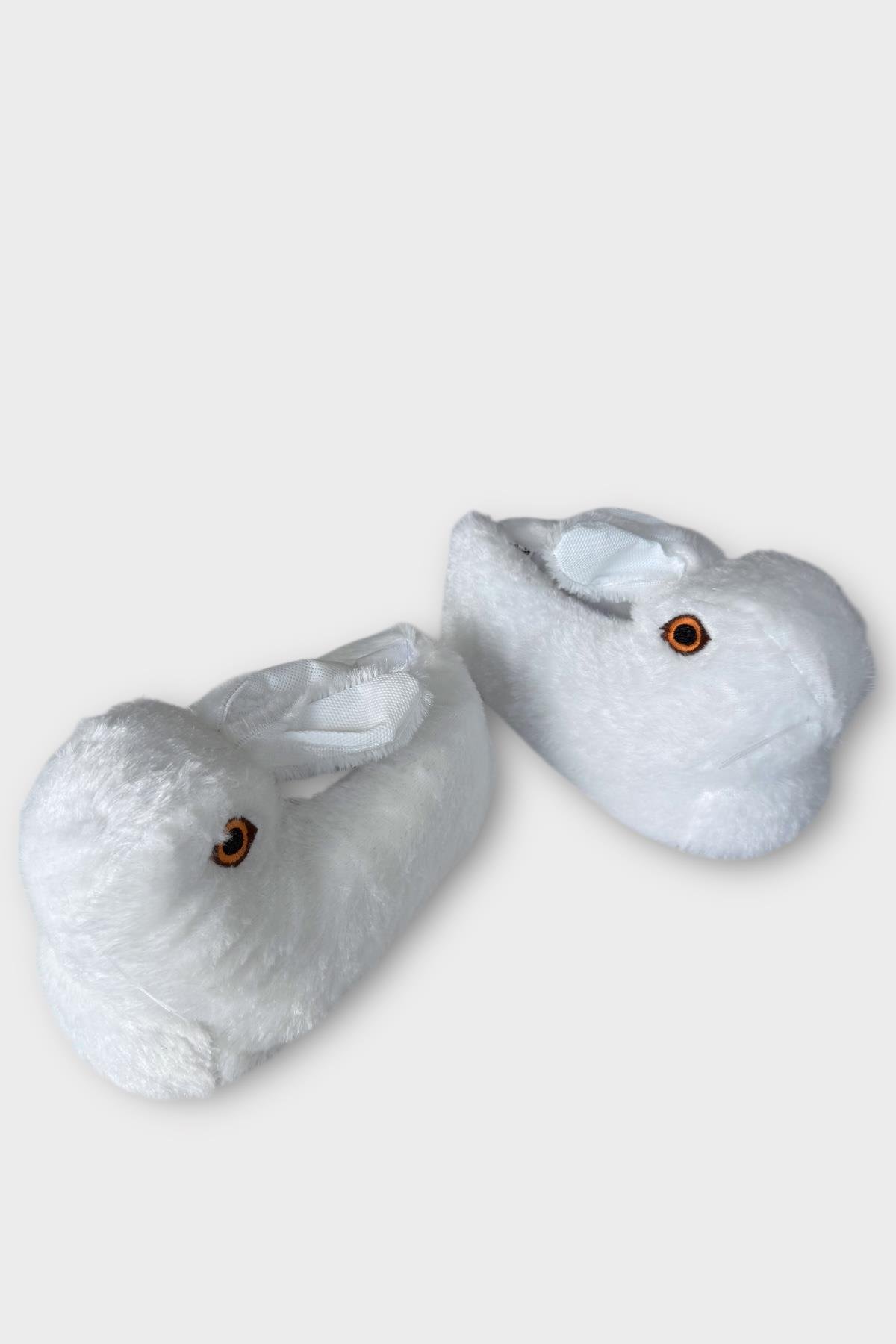 Tavşan Model Şişme Peluş Çocuk Panduf BEYAZ - Görsel 4