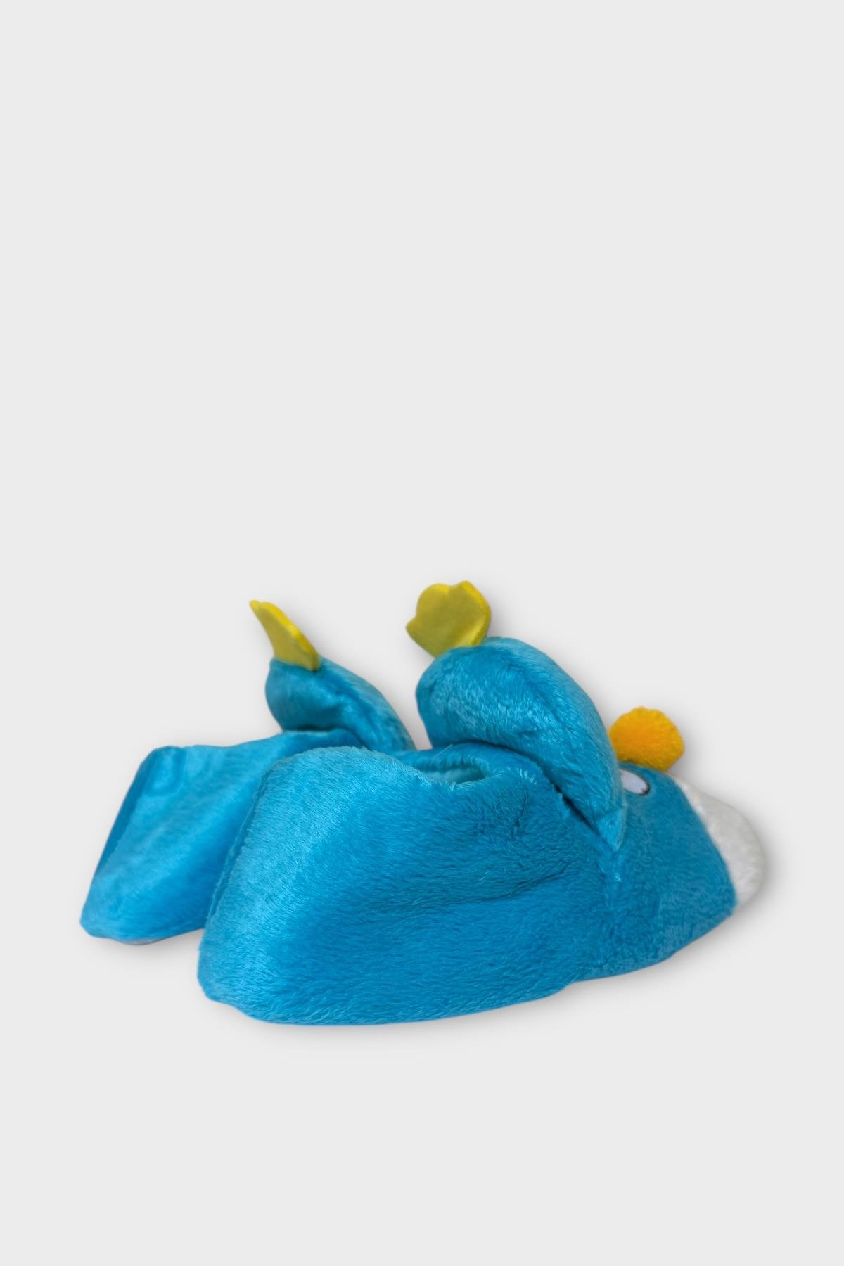 Çocuk Kızgın Ördek Figürlü Unisex Panduf MAVİ - Görsel 6