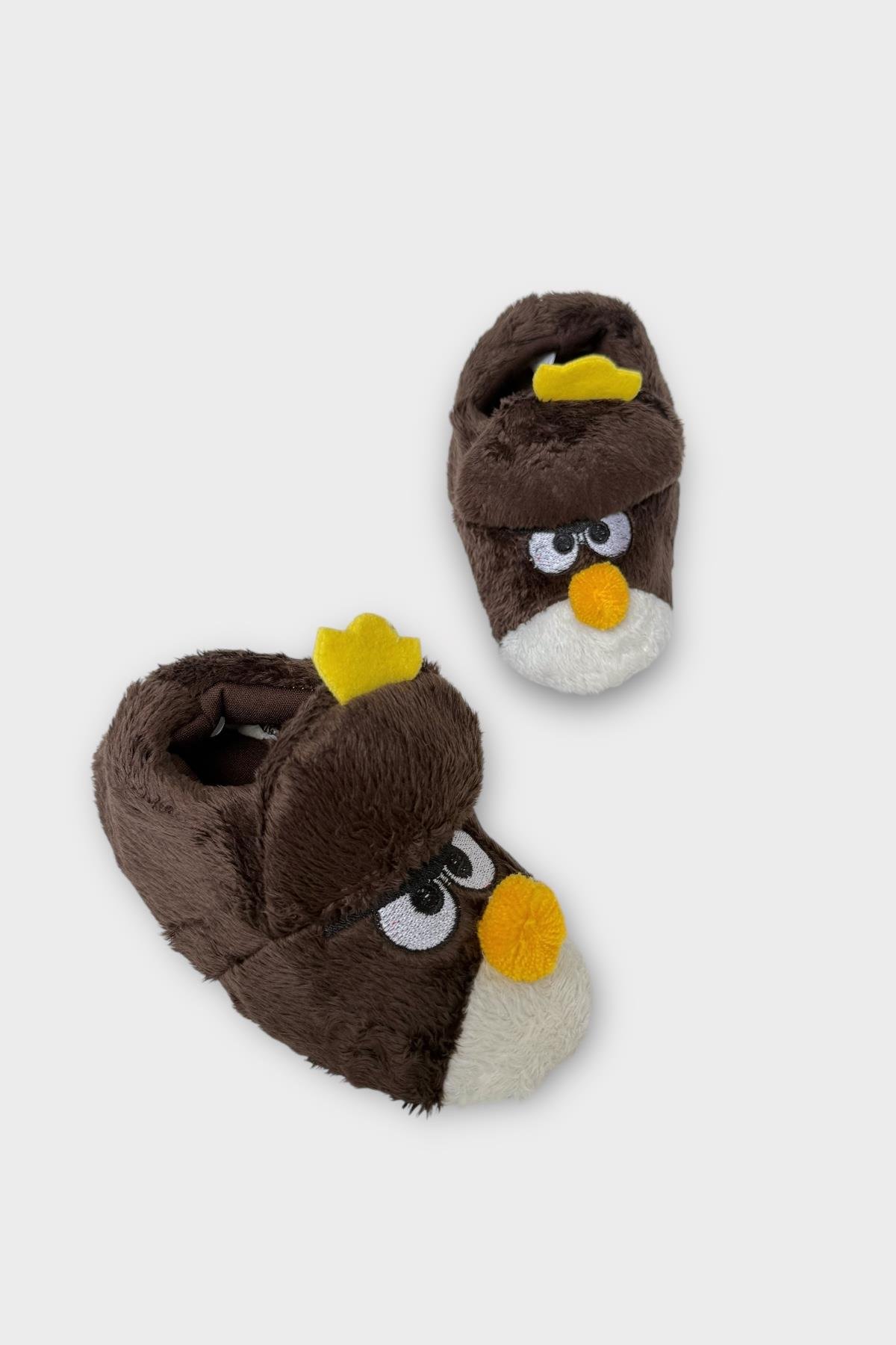 Çocuk Kızgın Ördek Figürlü Unisex Panduf KAHVERENGİ - Görsel 4