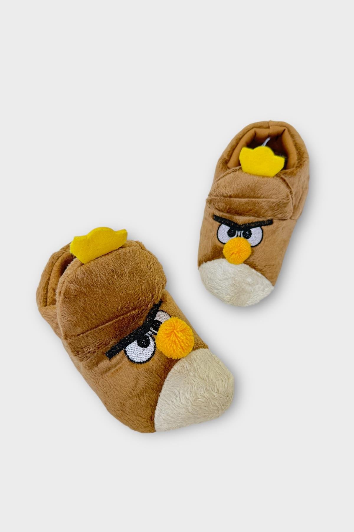 Çocuk Kızgın Ördek Figürlü Unisex Panduf VİZON - Görsel 3