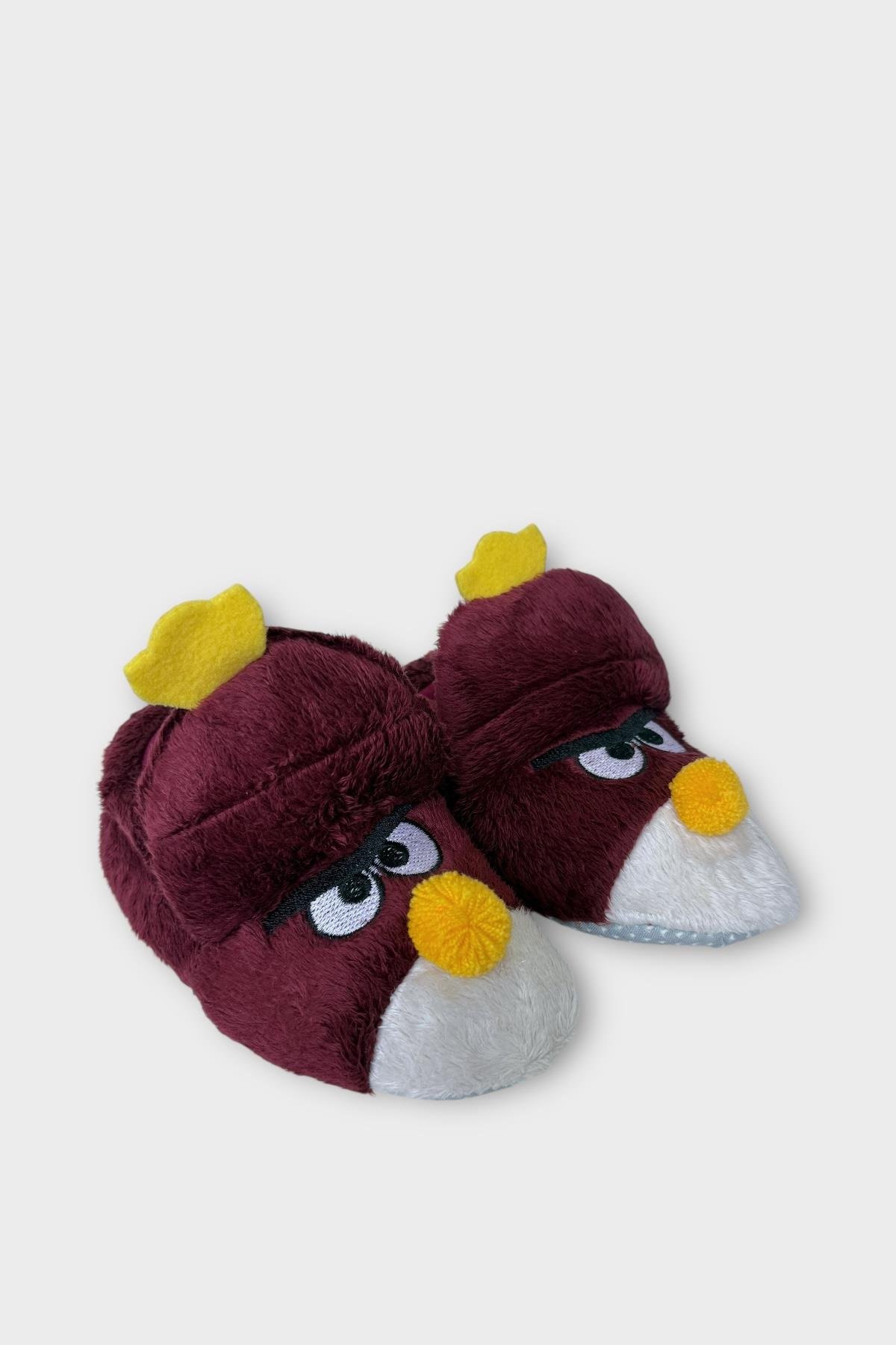 Çocuk Kızgın Ördek Figürlü Unisex Panduf BORDO - Görsel 2