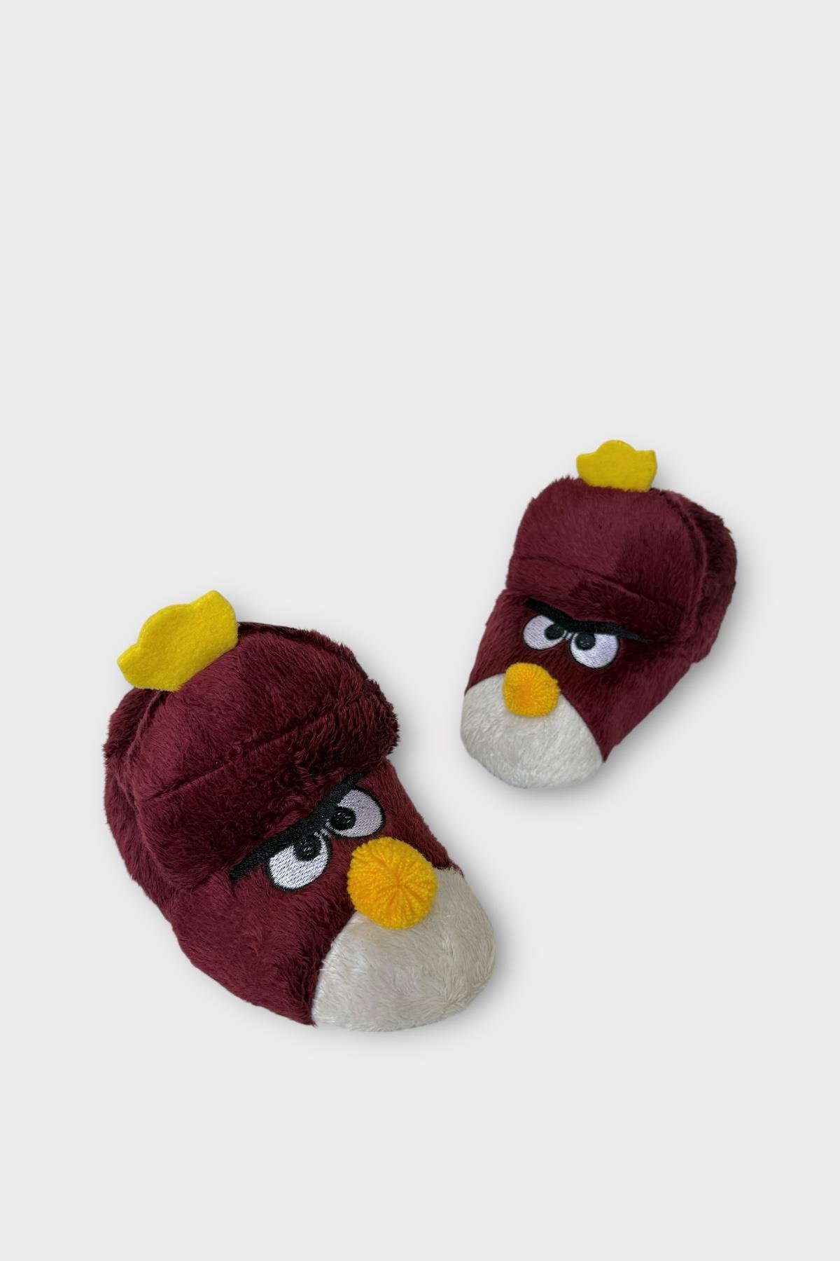 Çocuk Kızgın Ördek Figürlü Unisex Panduf BORDO - Görsel 3