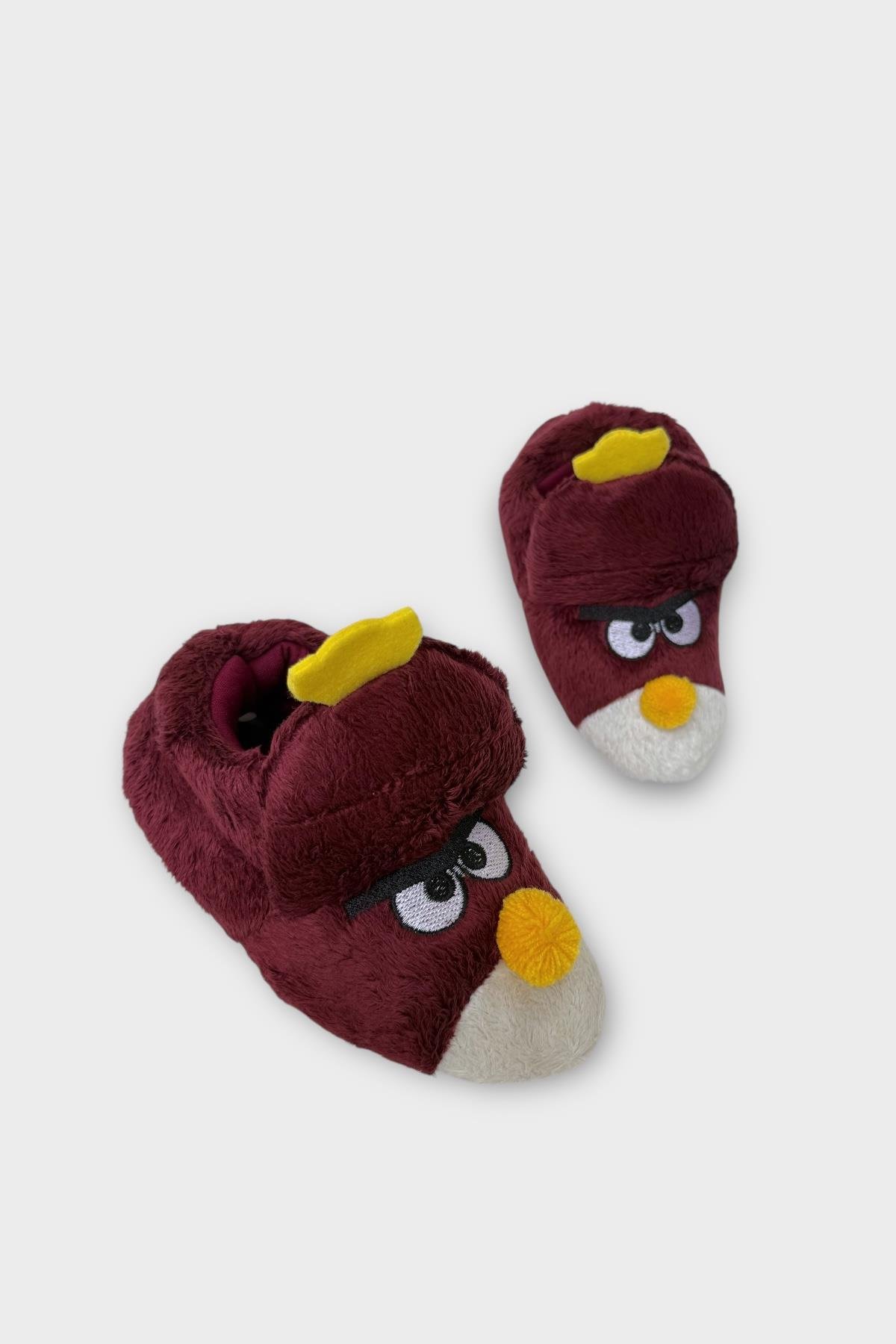 Çocuk Kızgın Ördek Figürlü Unisex Panduf BORDO - Görsel 4