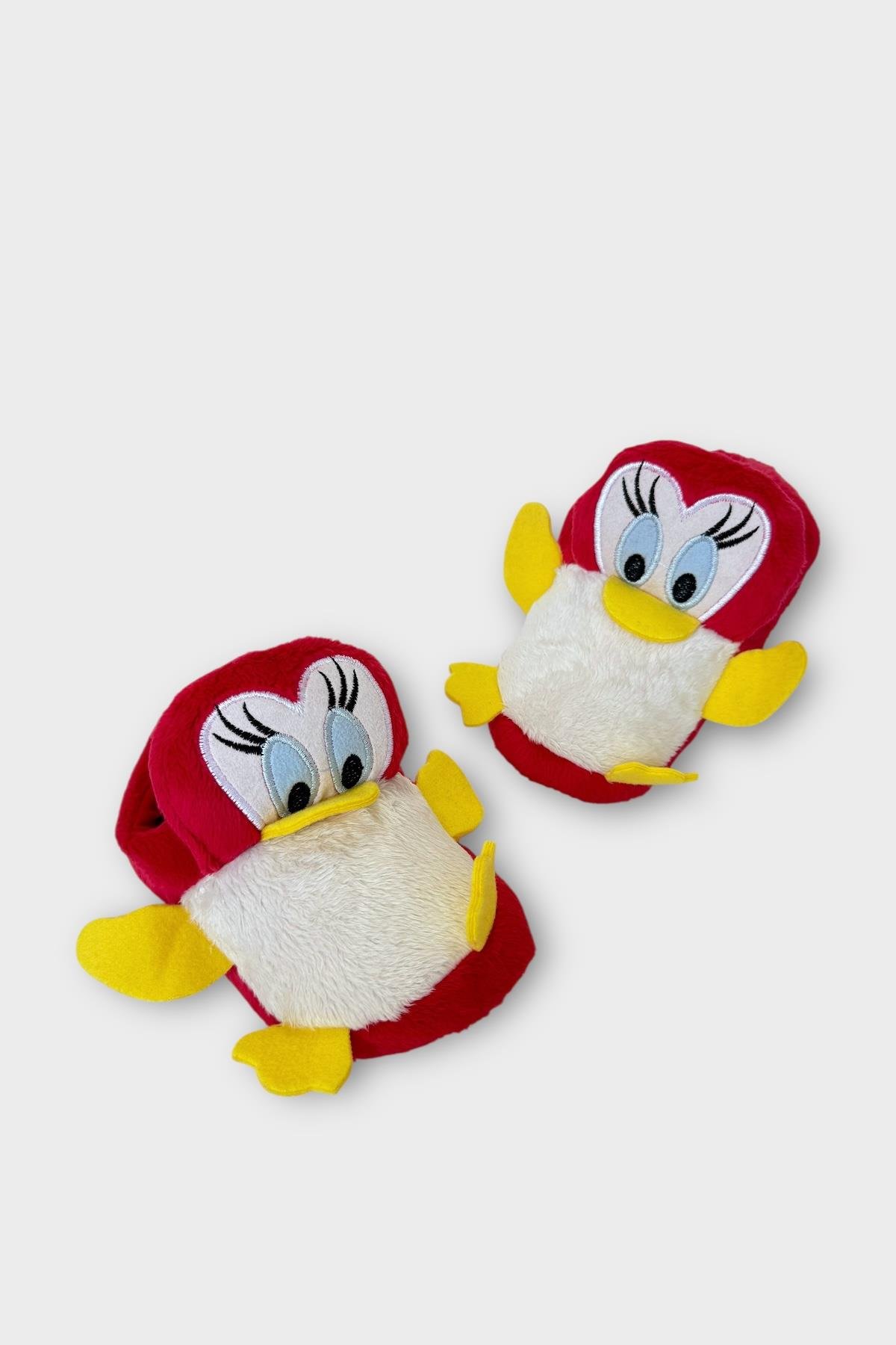 Çocuk Sevimli Ördek Figürlü Unisex Panduf KIRMIZI - Görsel 2