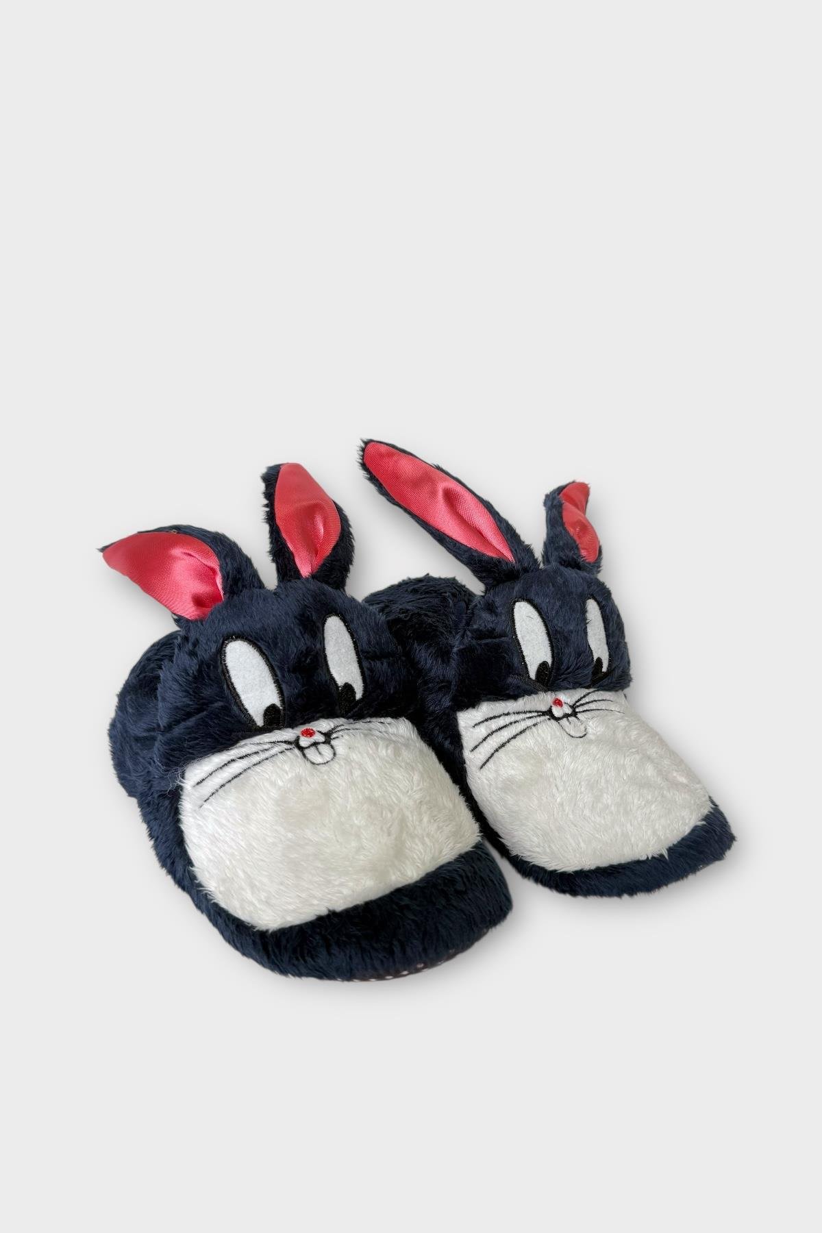 Çocuk Sevimli Tavşan Figürlü Panduf LACİVERT - Görsel 2